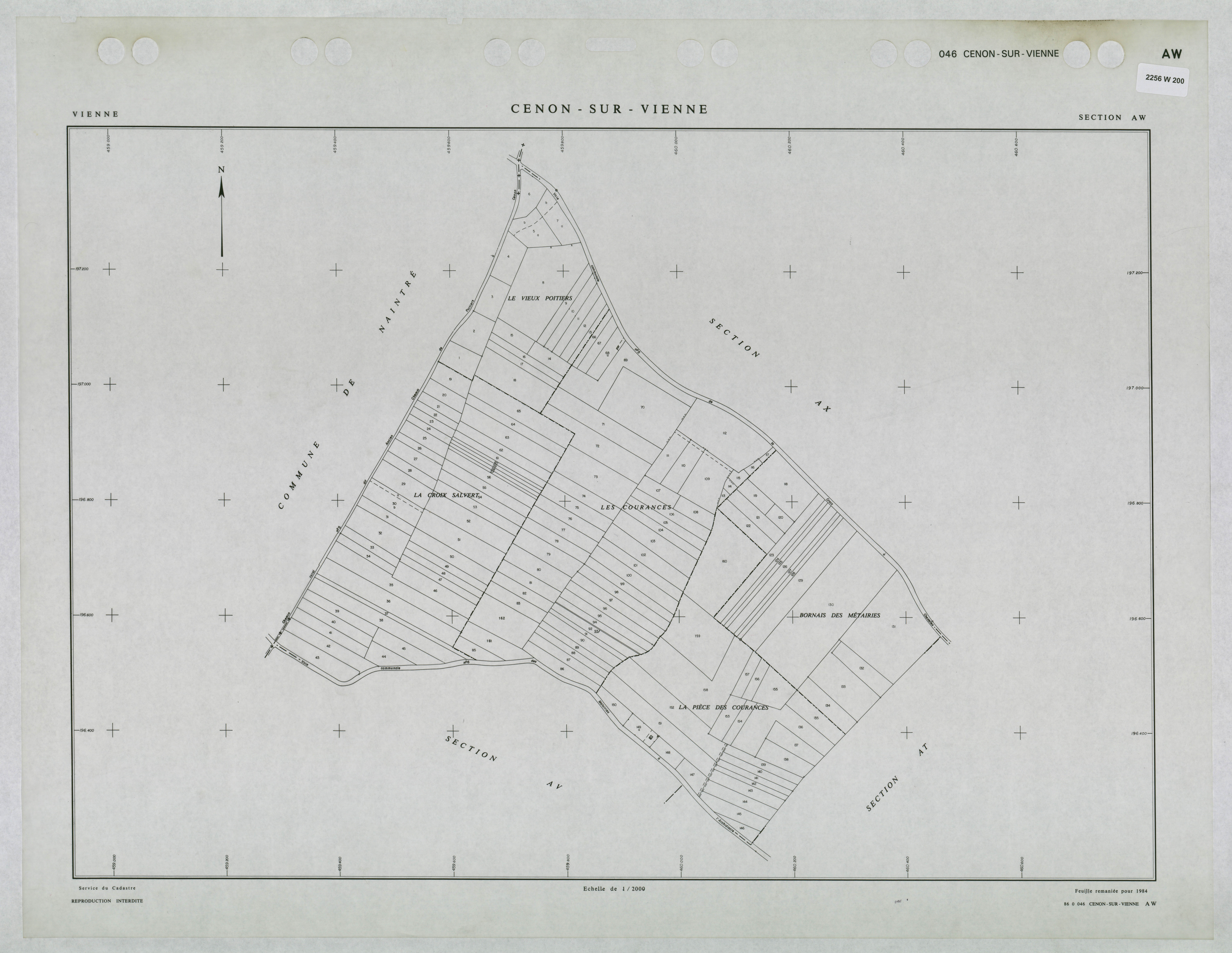 Cenon-sur-Vienne - FRAD086_cadastre Plans remaniés 