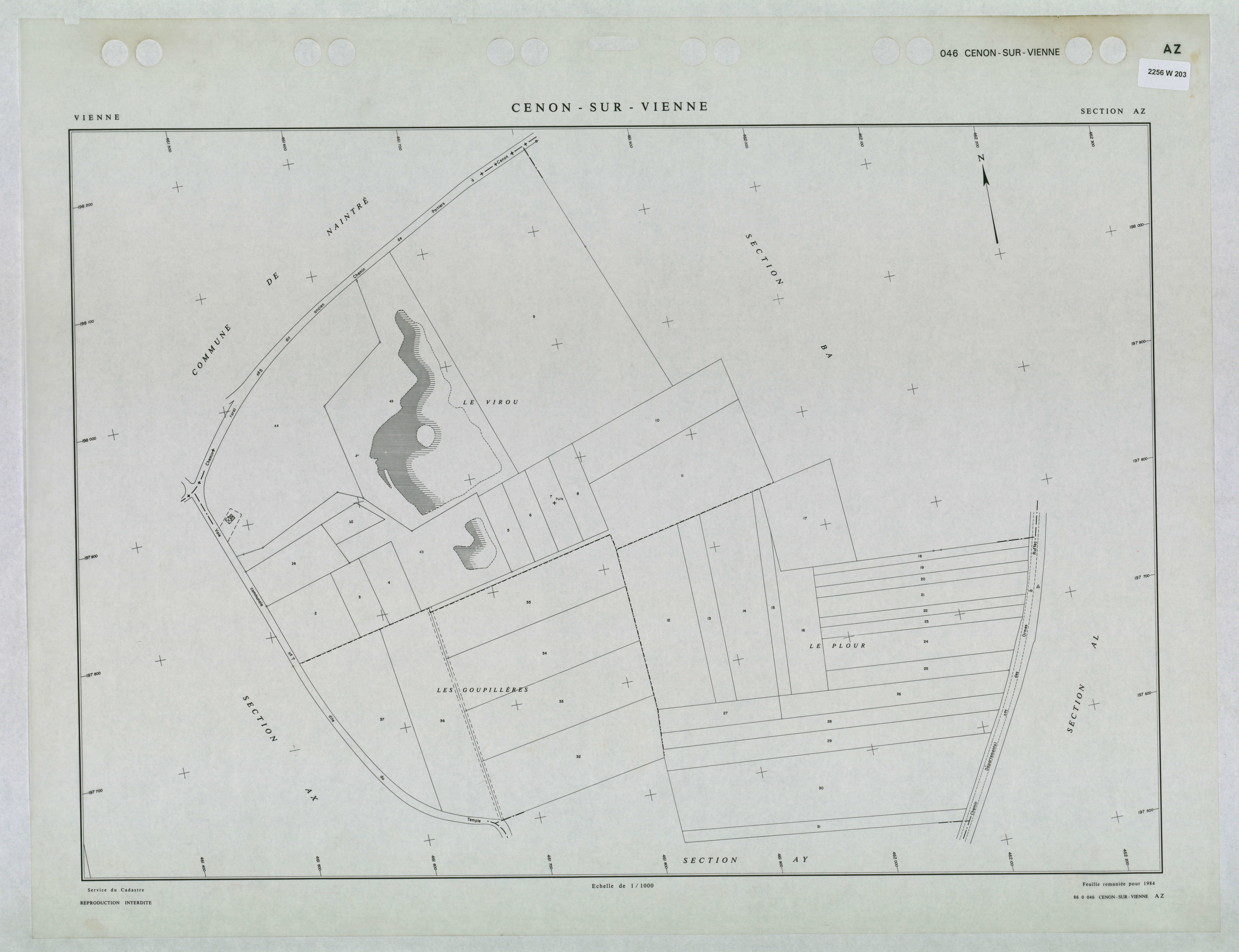 Cenon-sur-Vienne - FRAD086_cadastre Plans remaniés 