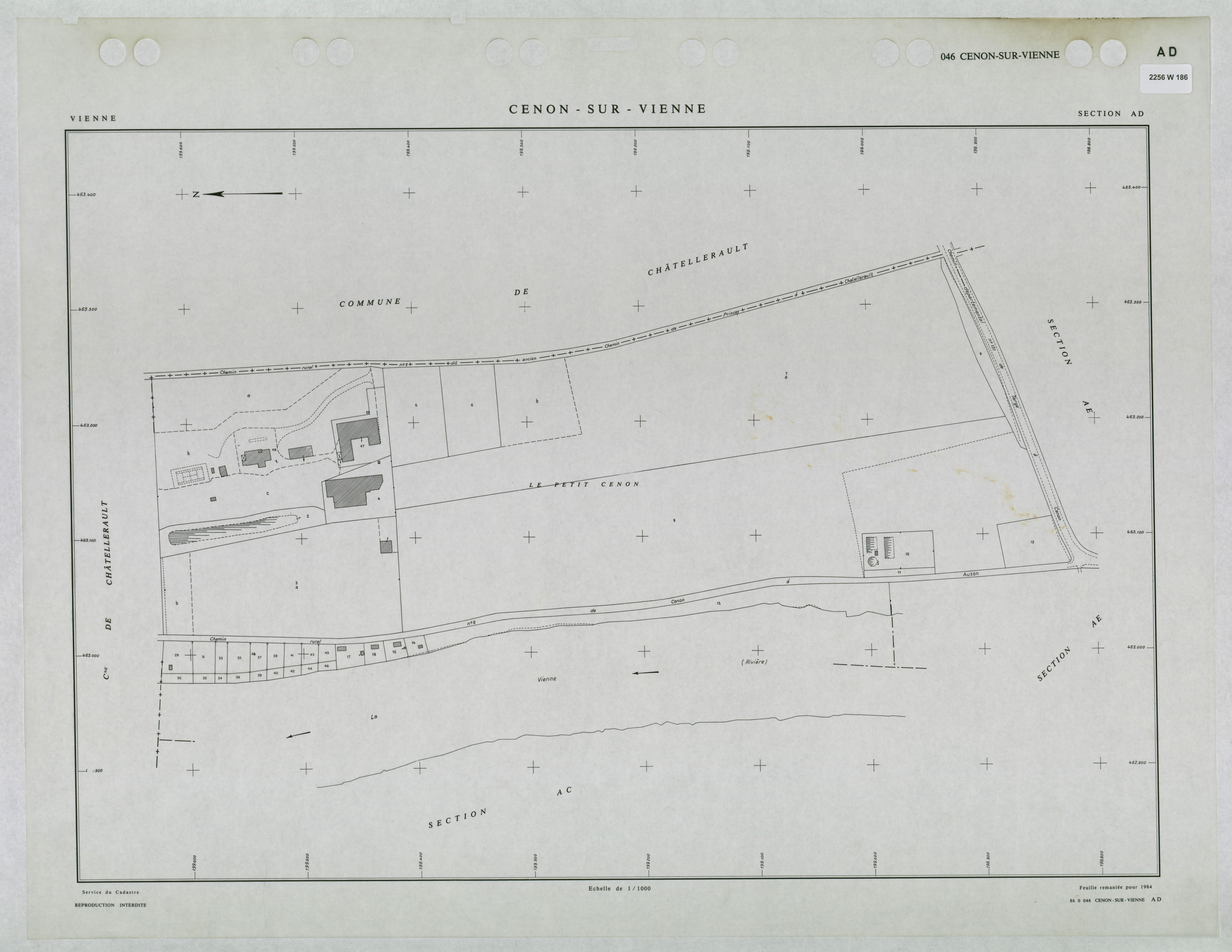 Cenon-sur-Vienne - FRAD086_cadastre Plans remaniés 