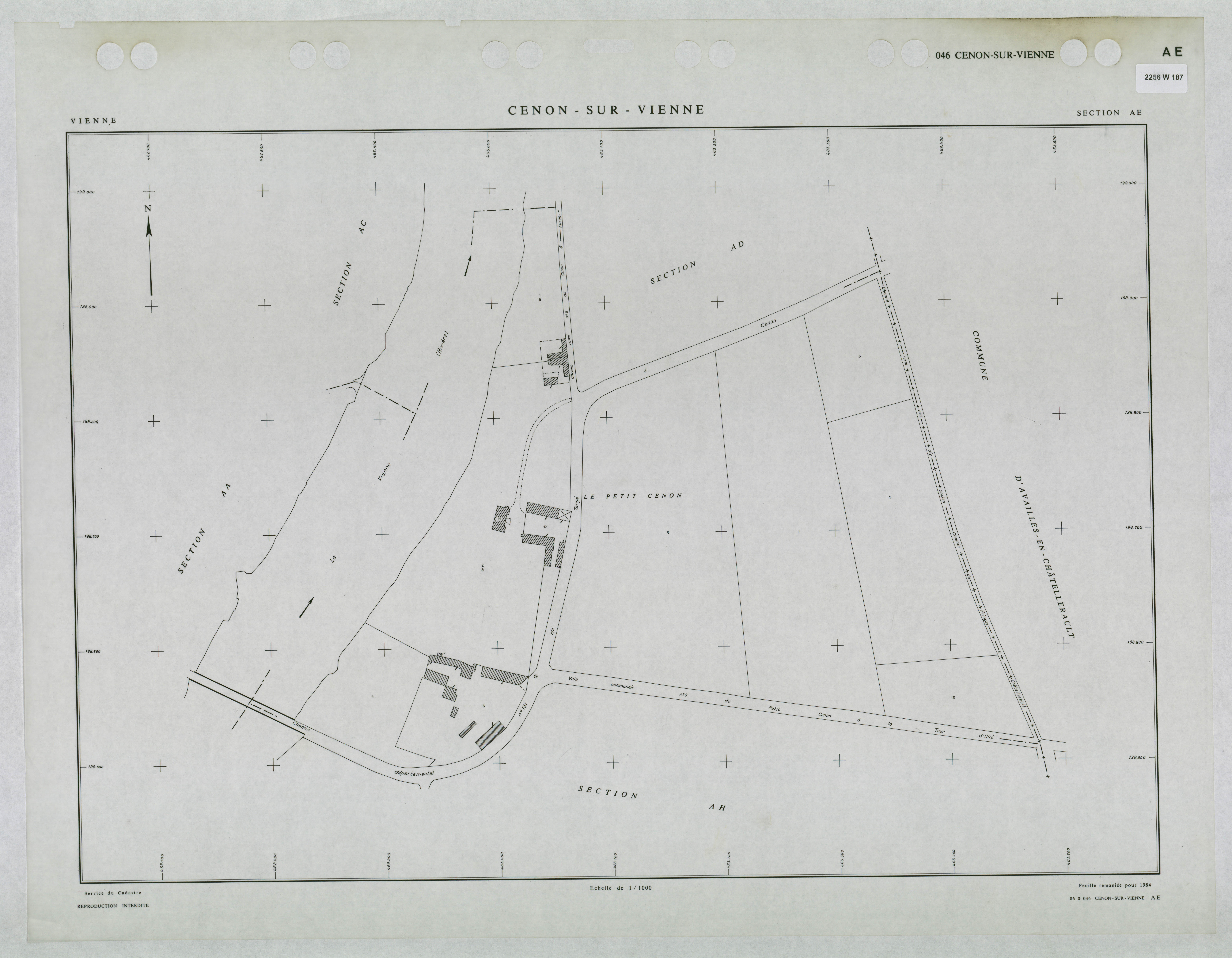 Cenon-sur-Vienne - FRAD086_cadastre Plans remaniés 