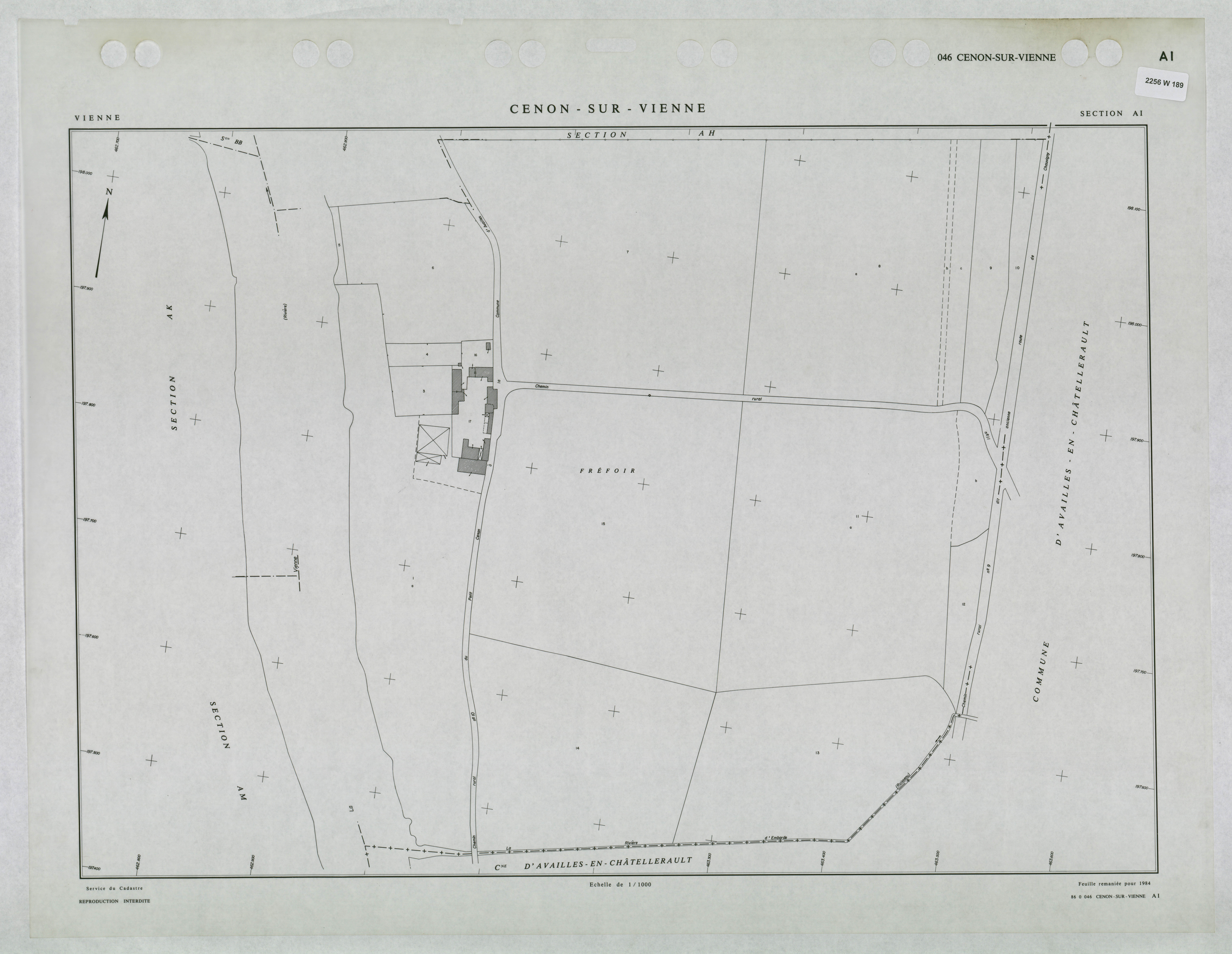 Cenon-sur-Vienne - FRAD086_cadastre Plans remaniés 