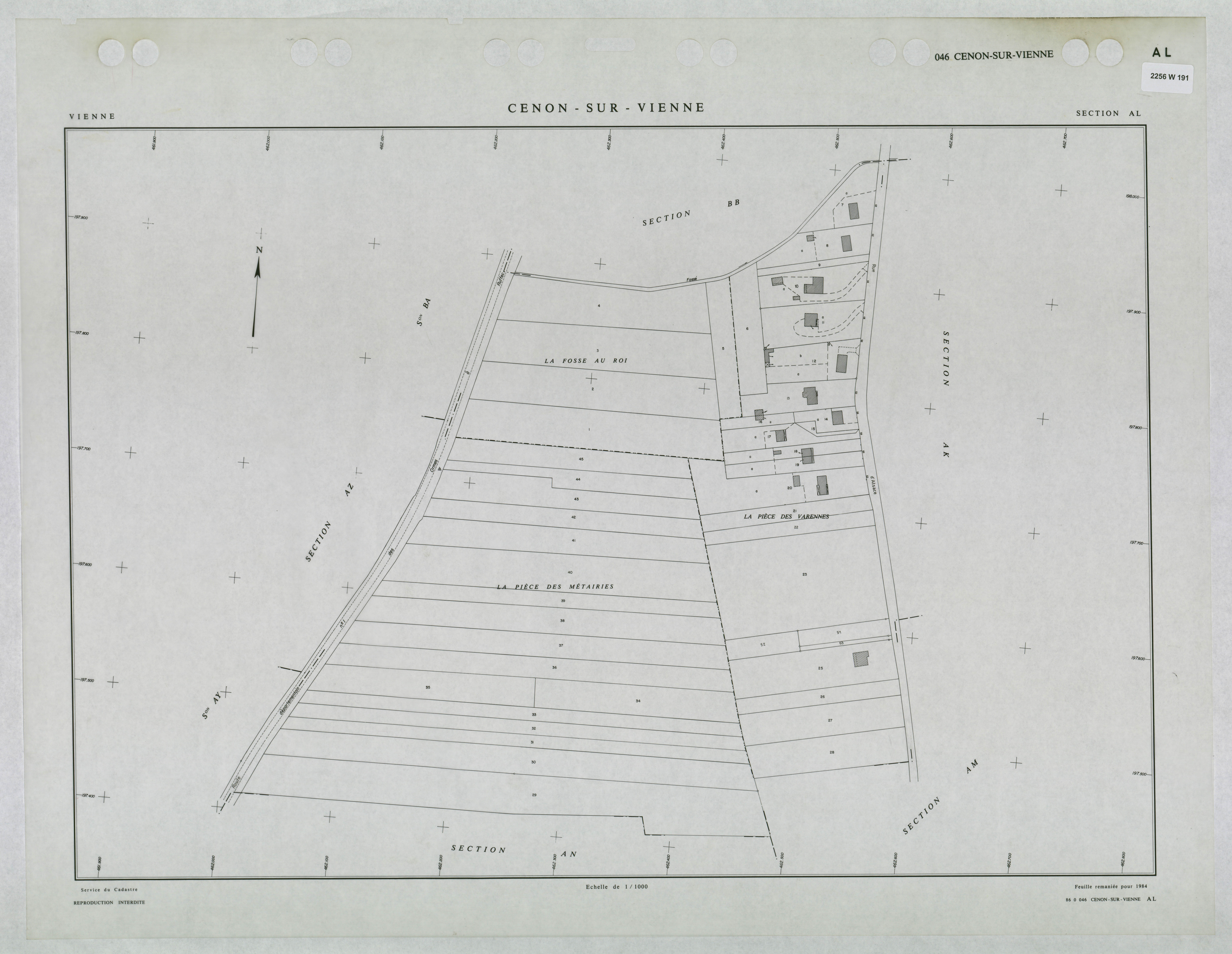 Cenon-sur-Vienne - FRAD086_cadastre Plans remaniés 