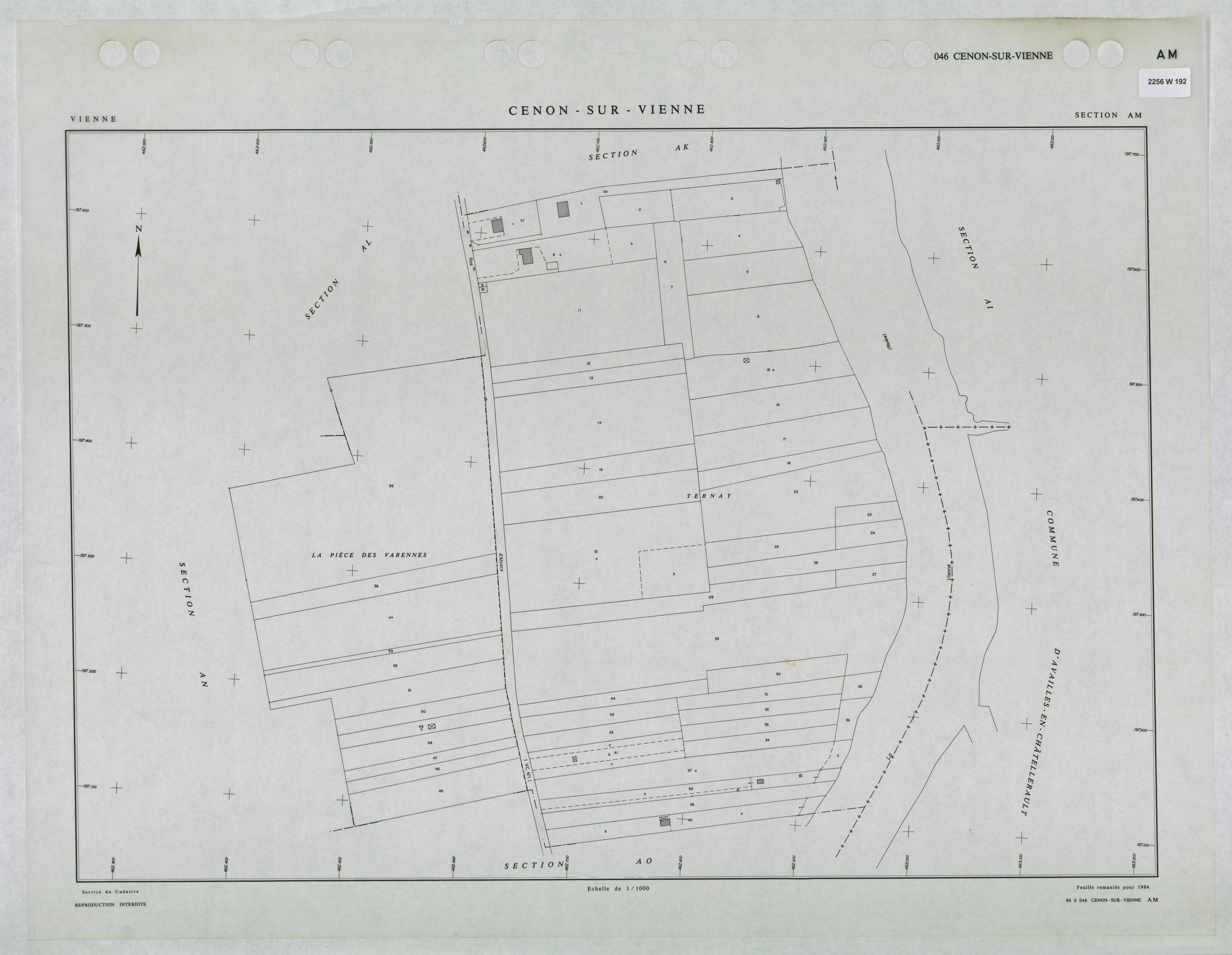 Cenon-sur-Vienne - FRAD086_cadastre Plans remaniés 