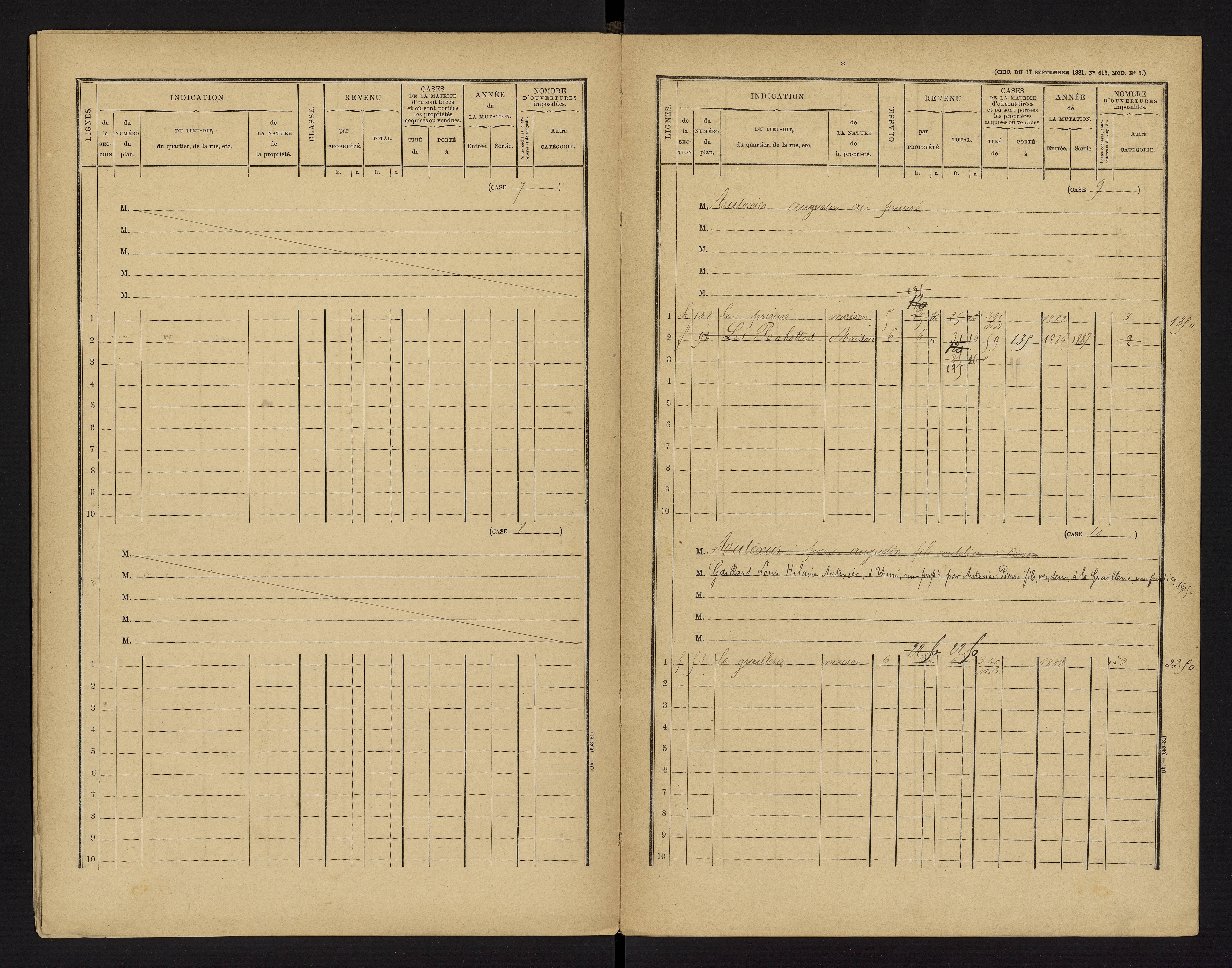 Cenon-sur-Vienne - FRAD086_cadastre Cases 1-160 