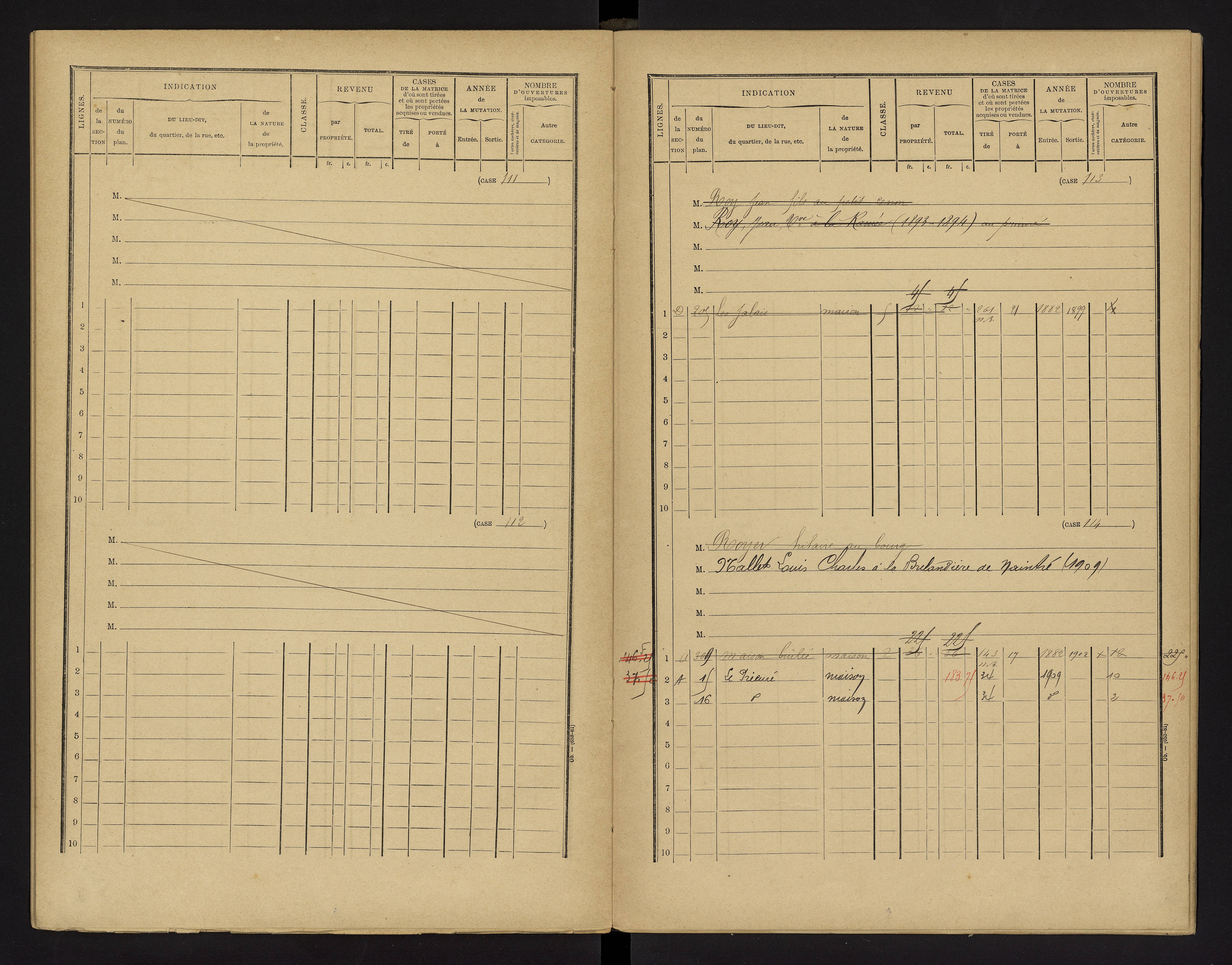 Cenon-sur-Vienne - FRAD086_cadastre Cases 1-160 