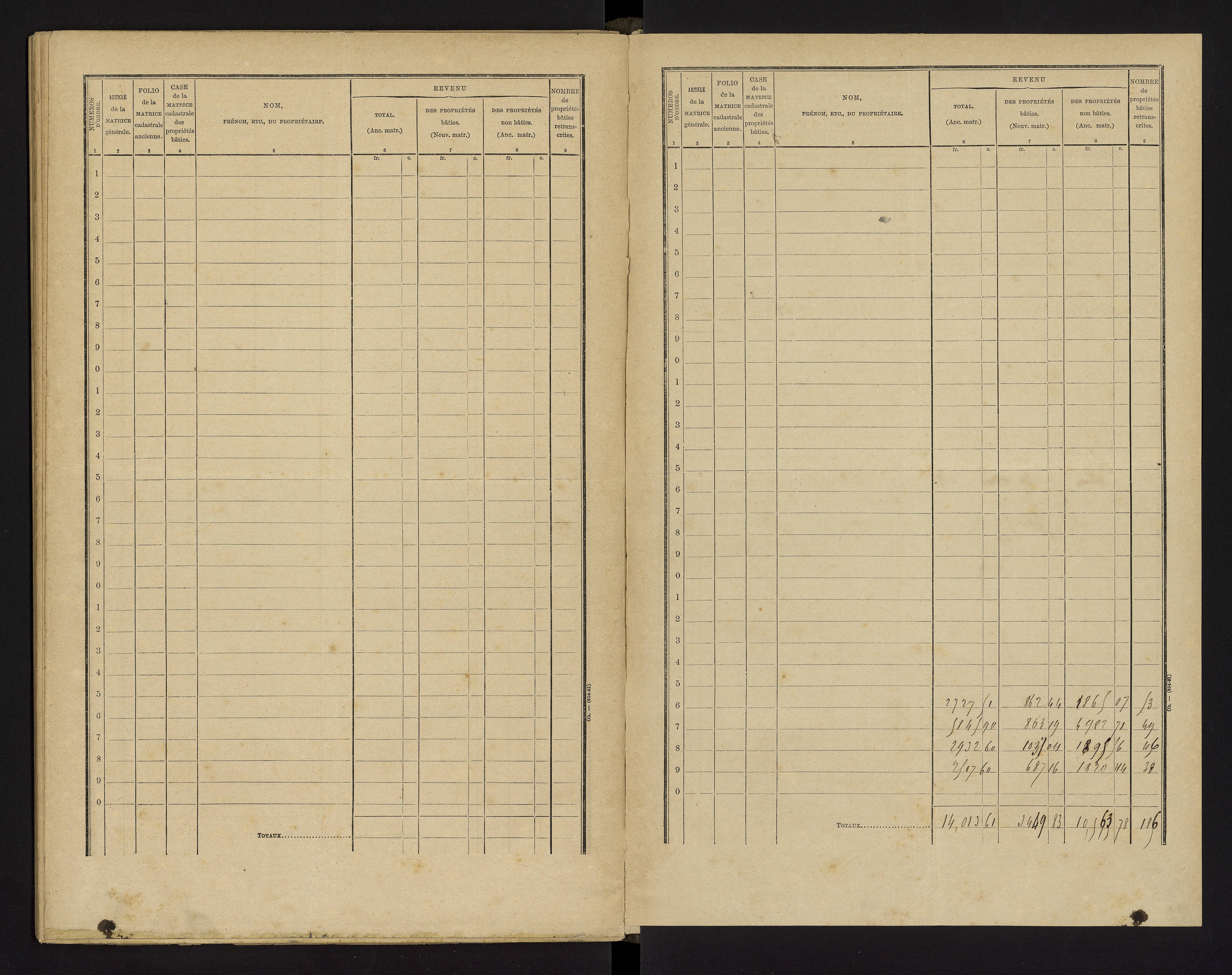 Cenon-sur-Vienne - FRAD086_cadastre Cases 1-160 