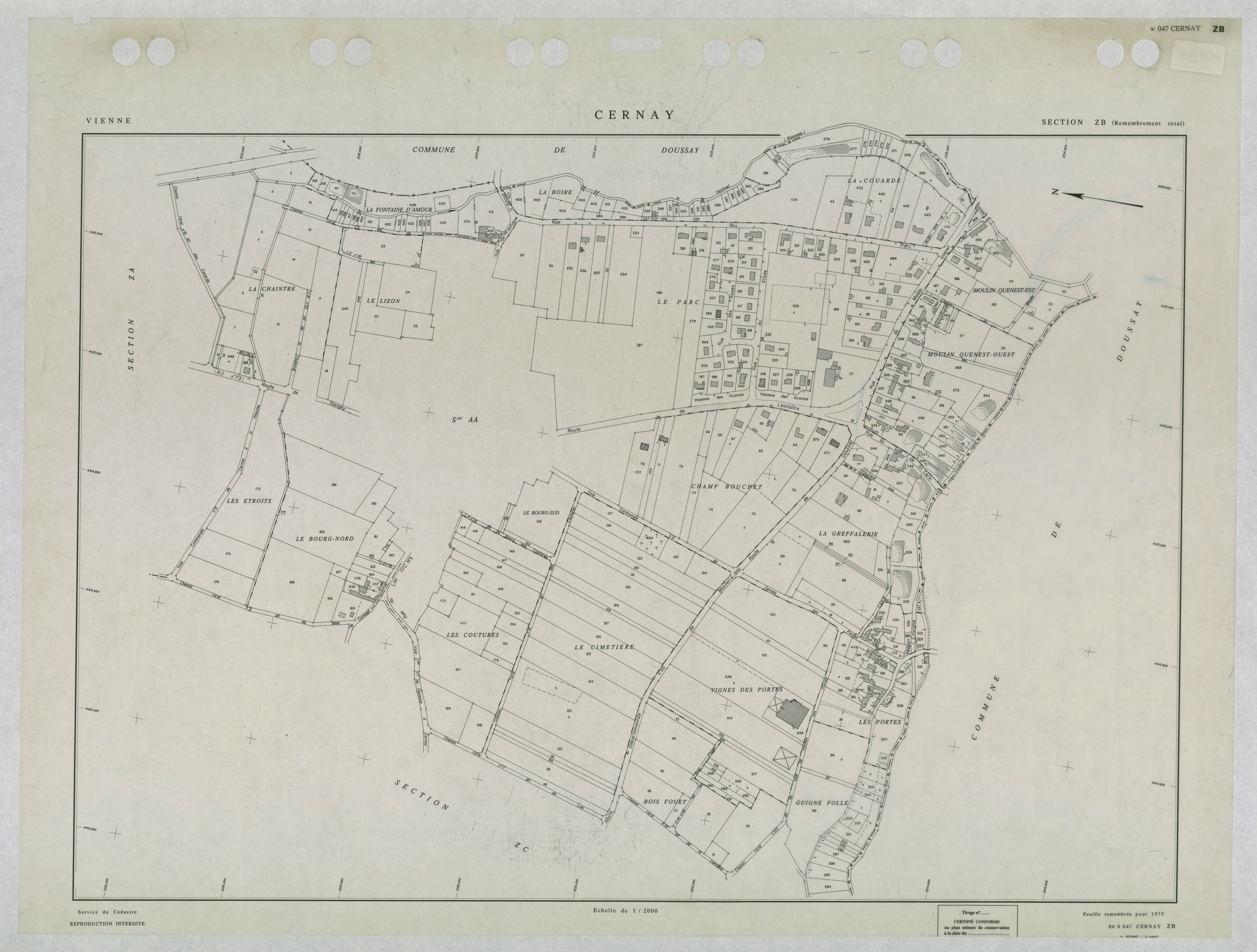 Cernay - FRAD086_cadastre Plans remembrés 