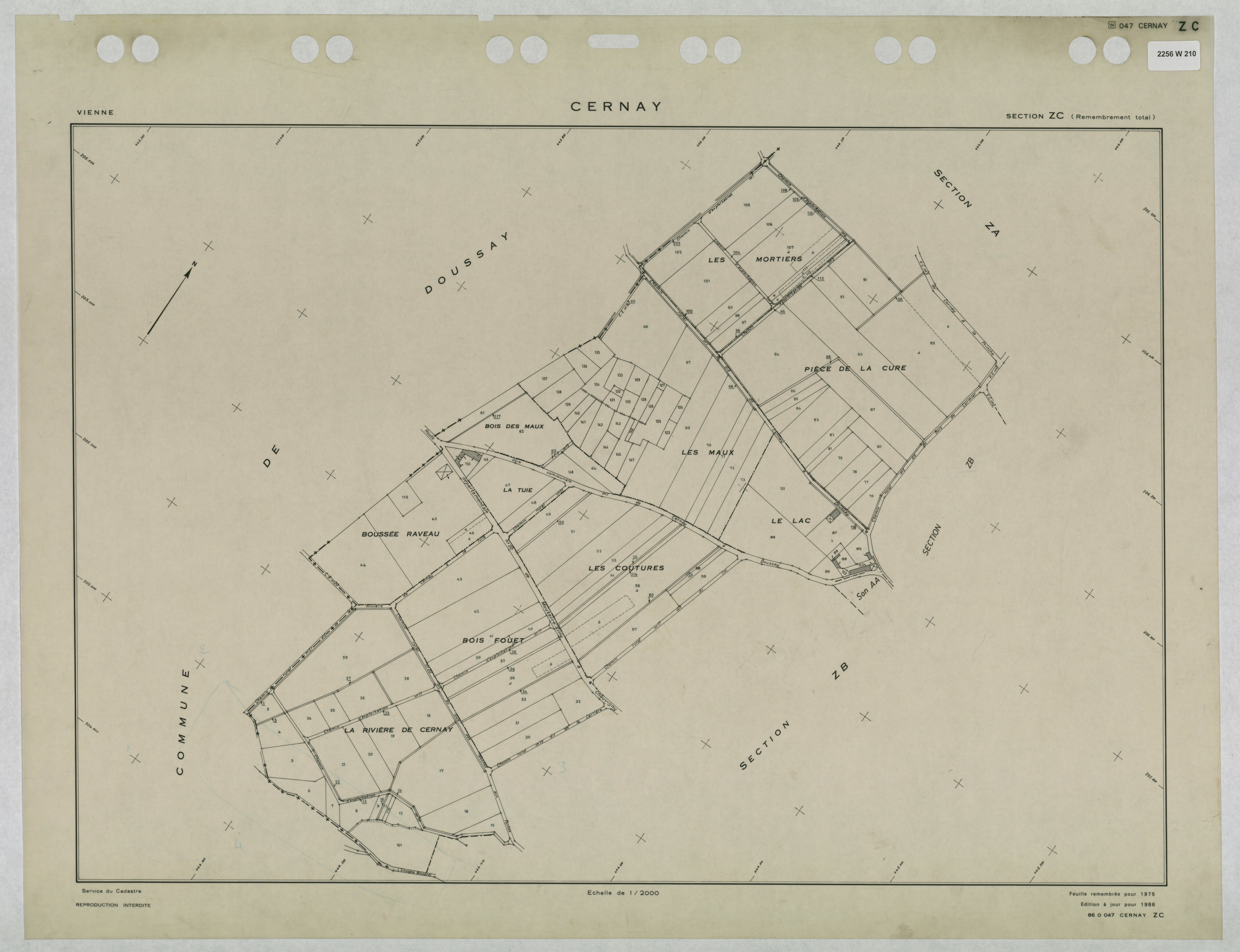 Cernay - FRAD086_cadastre Plans remembrés 