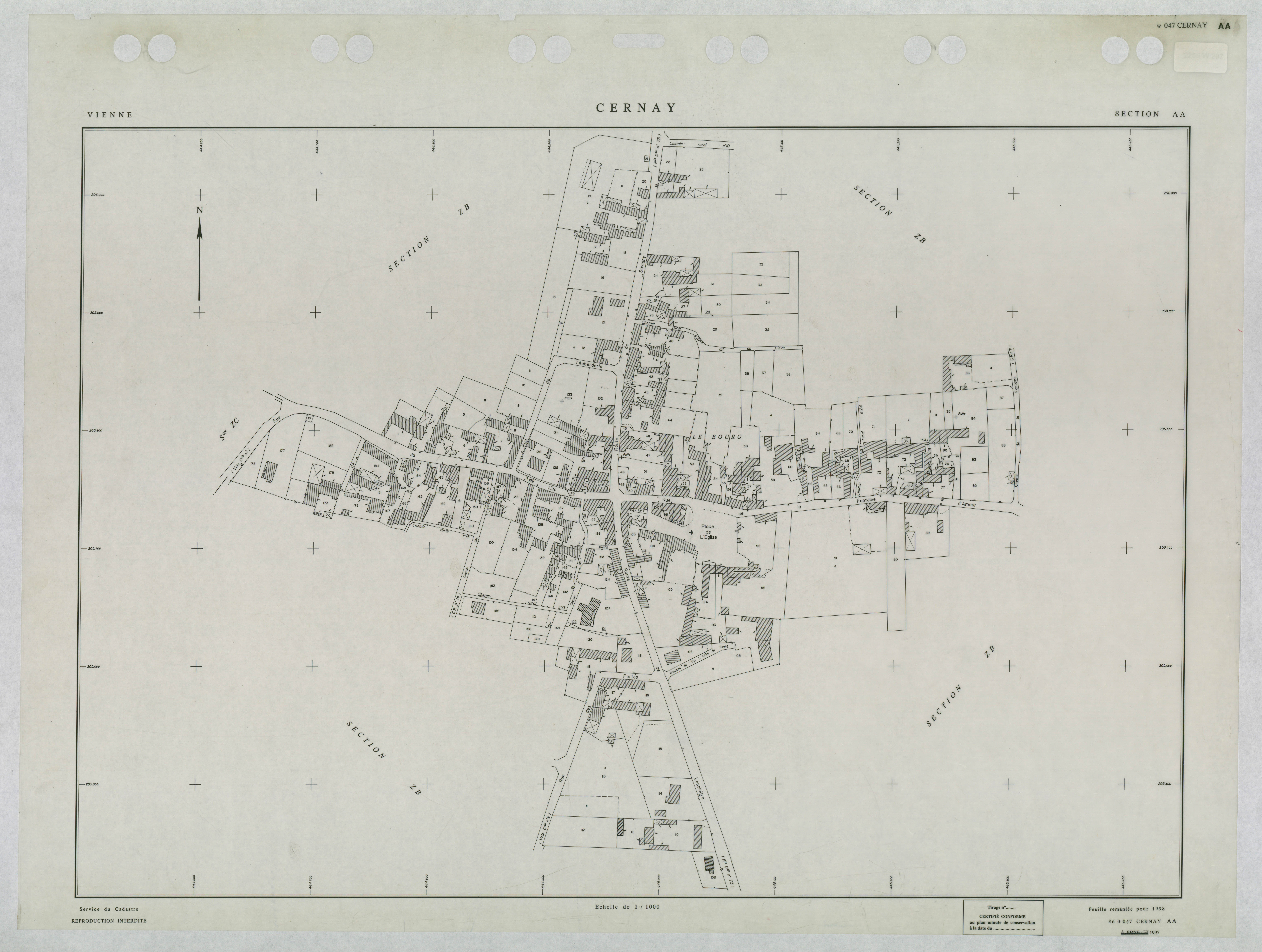 Cernay - FRAD086_cadastre Plans remaniés 