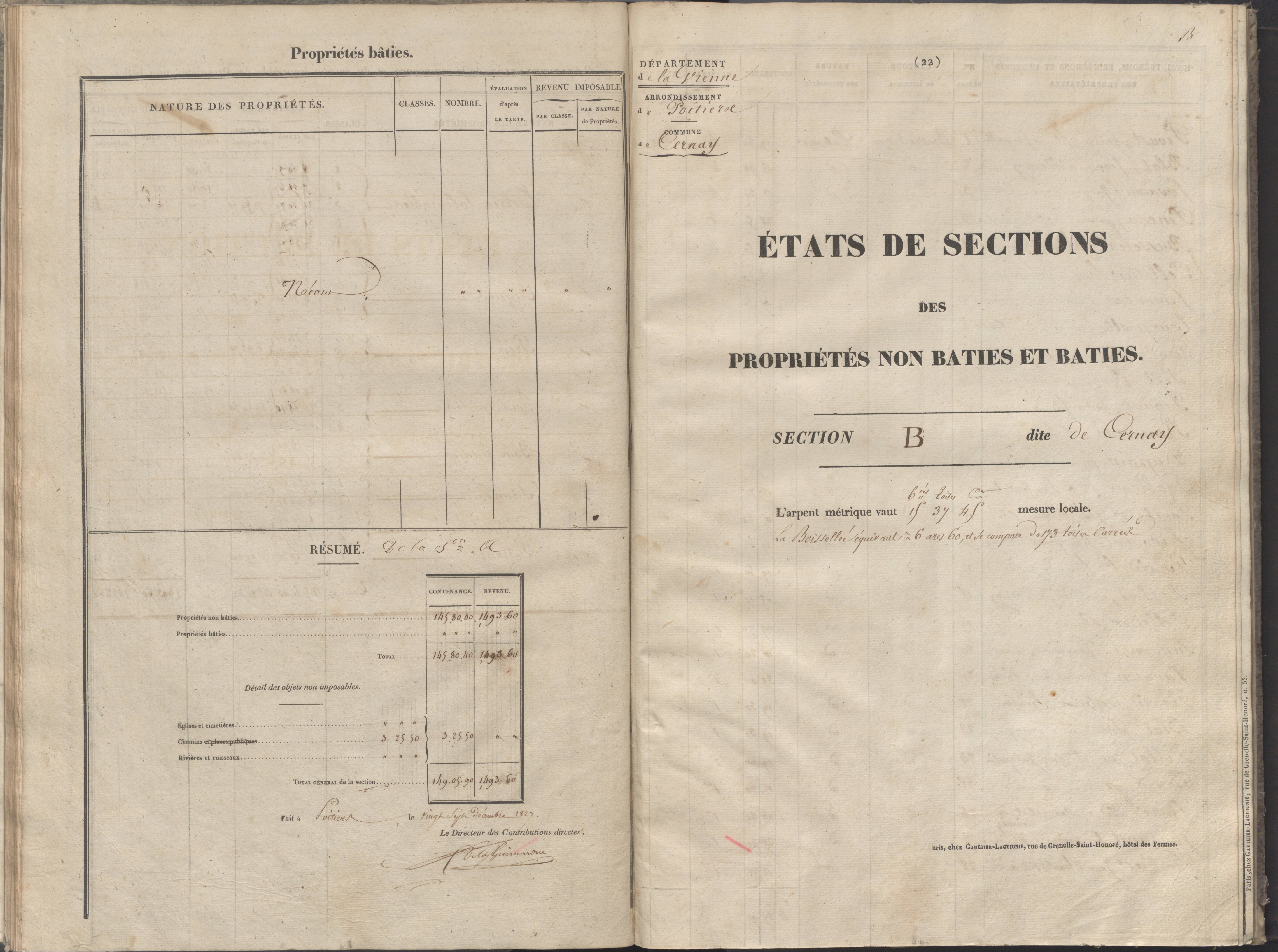 Cernay - FRAD086_cadastre Sections A-B 