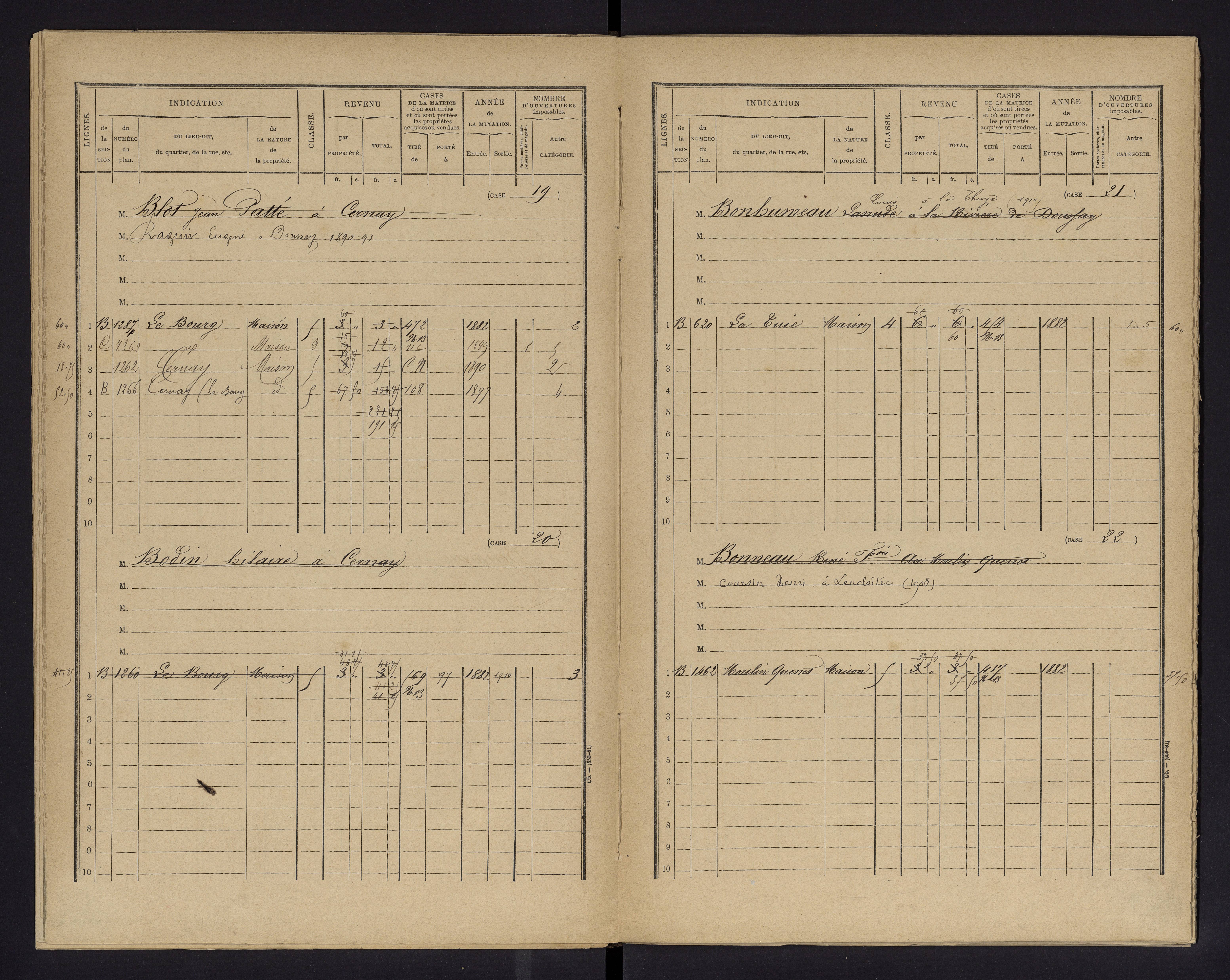 Cernay - FRAD086_cadastre Cases 1-128 