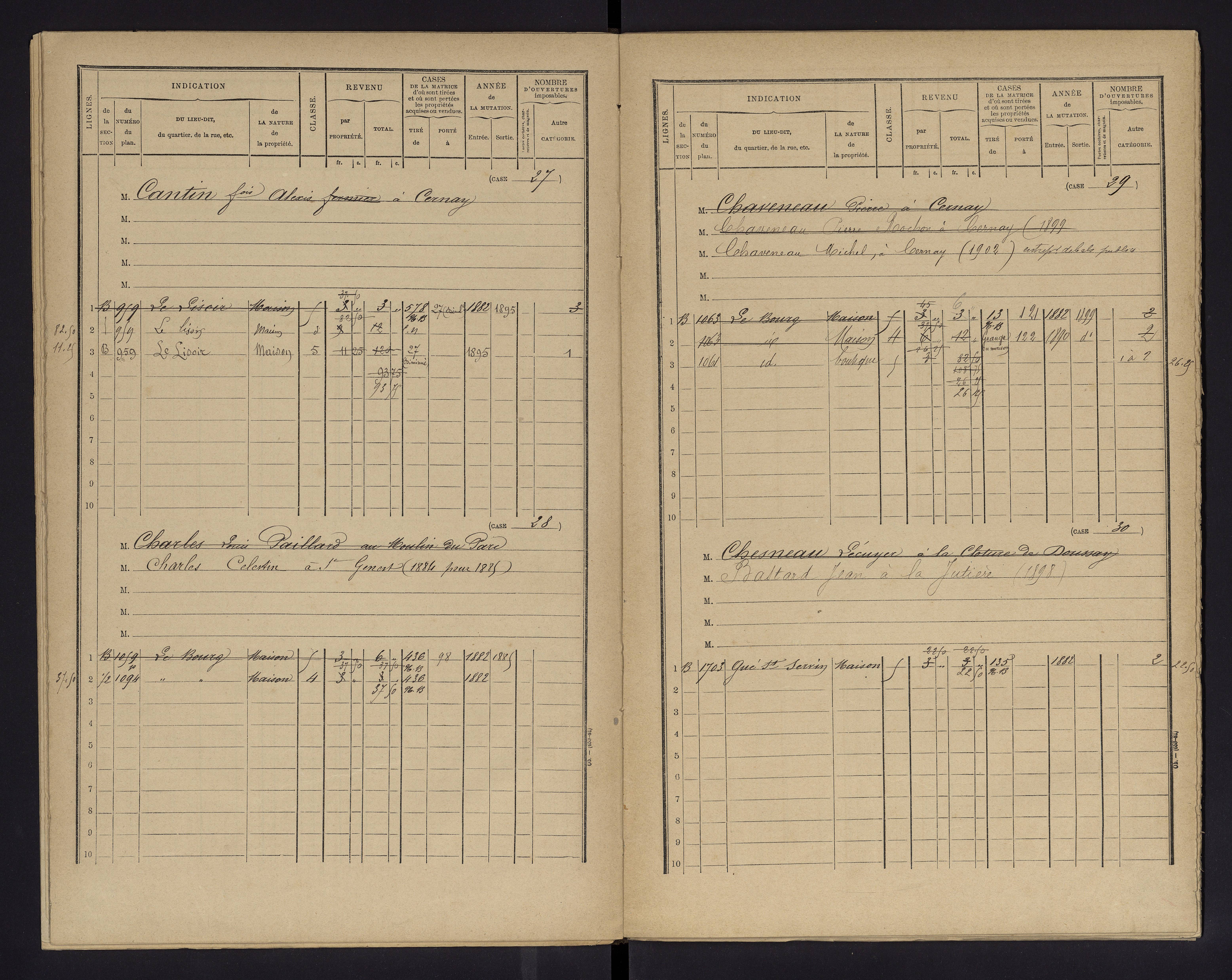 Cernay - FRAD086_cadastre Cases 1-128 