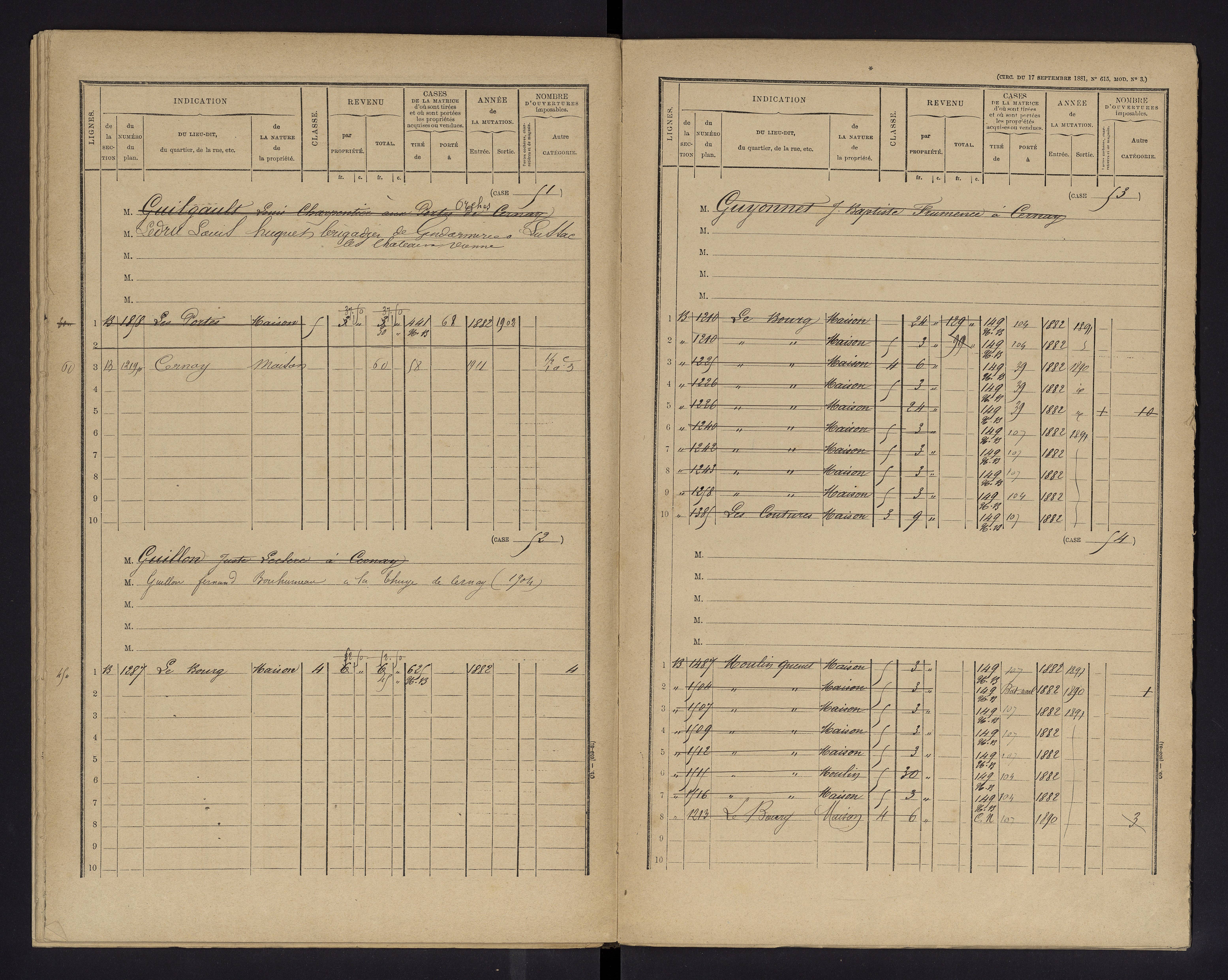 Cernay - FRAD086_cadastre Cases 1-128 