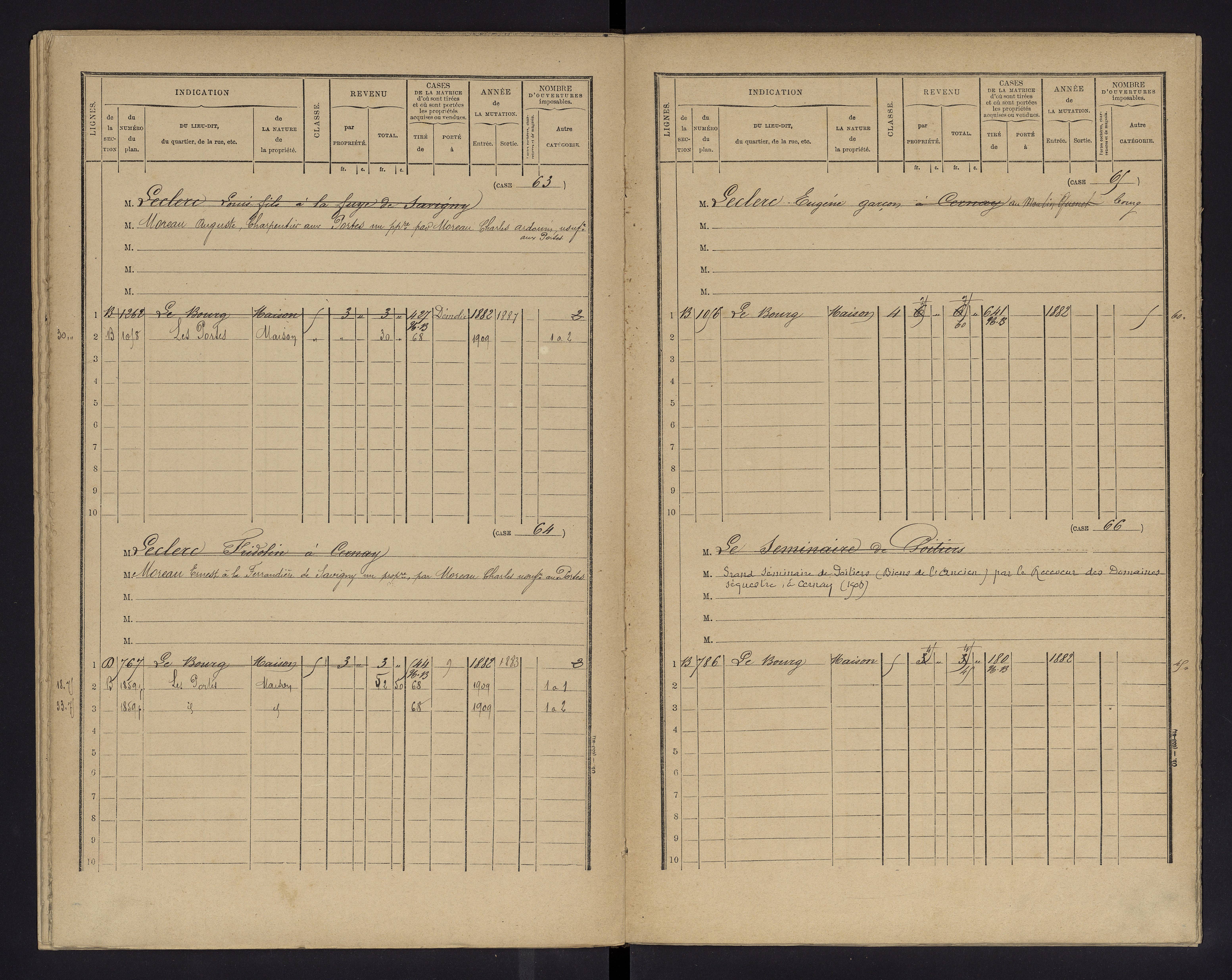 Cernay - FRAD086_cadastre Cases 1-128 