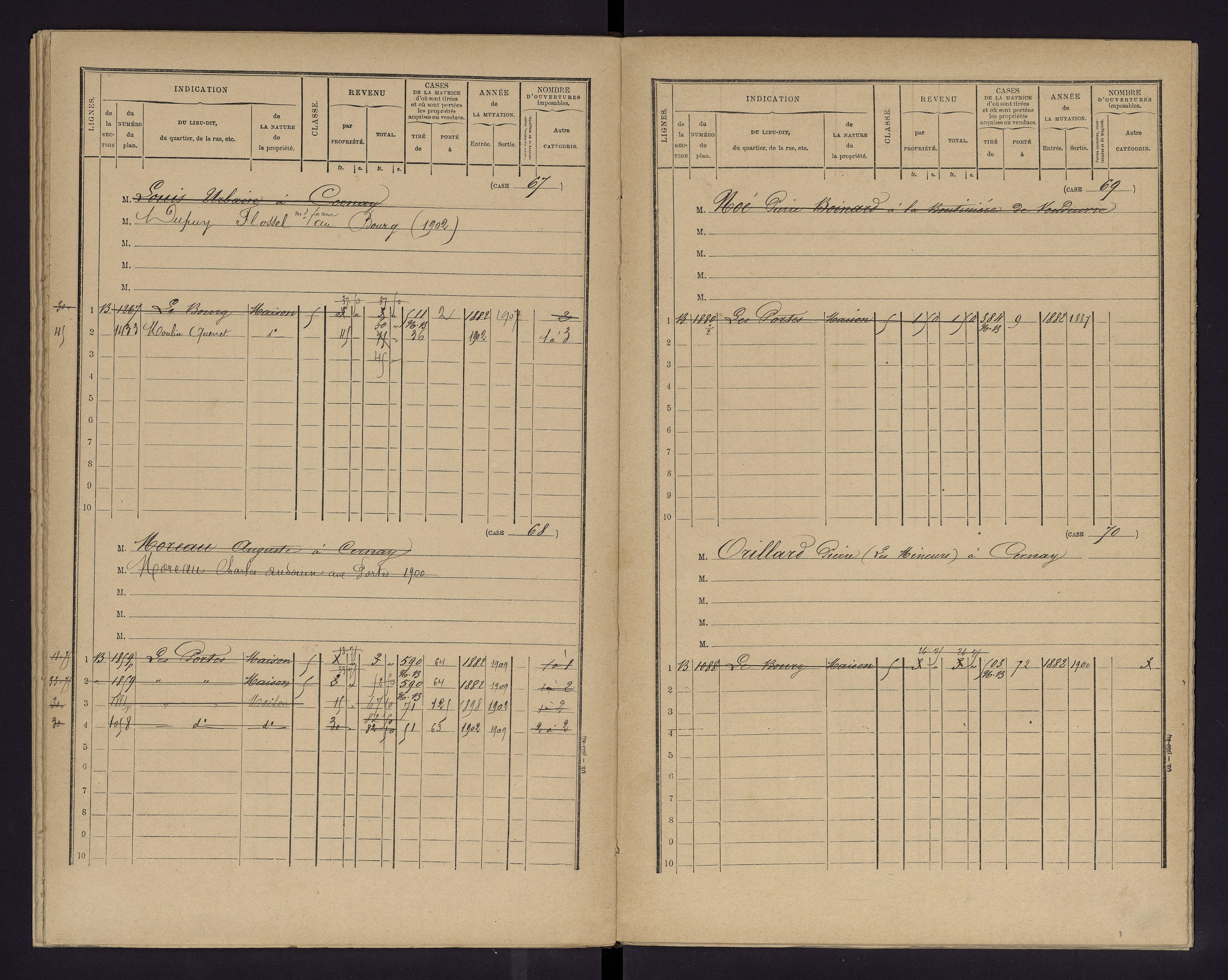 Cernay - FRAD086_cadastre Cases 1-128 