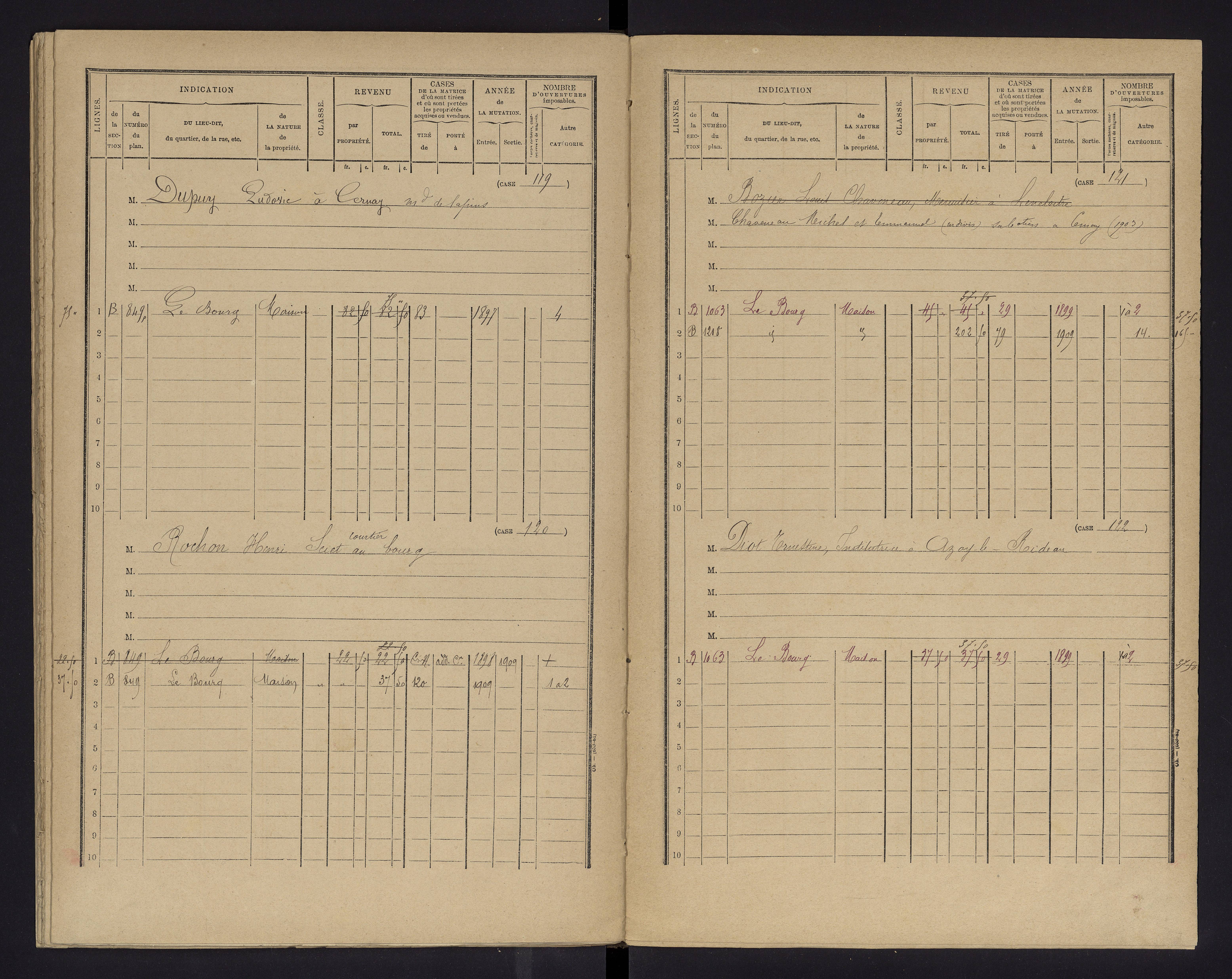 Cernay - FRAD086_cadastre Cases 1-128 