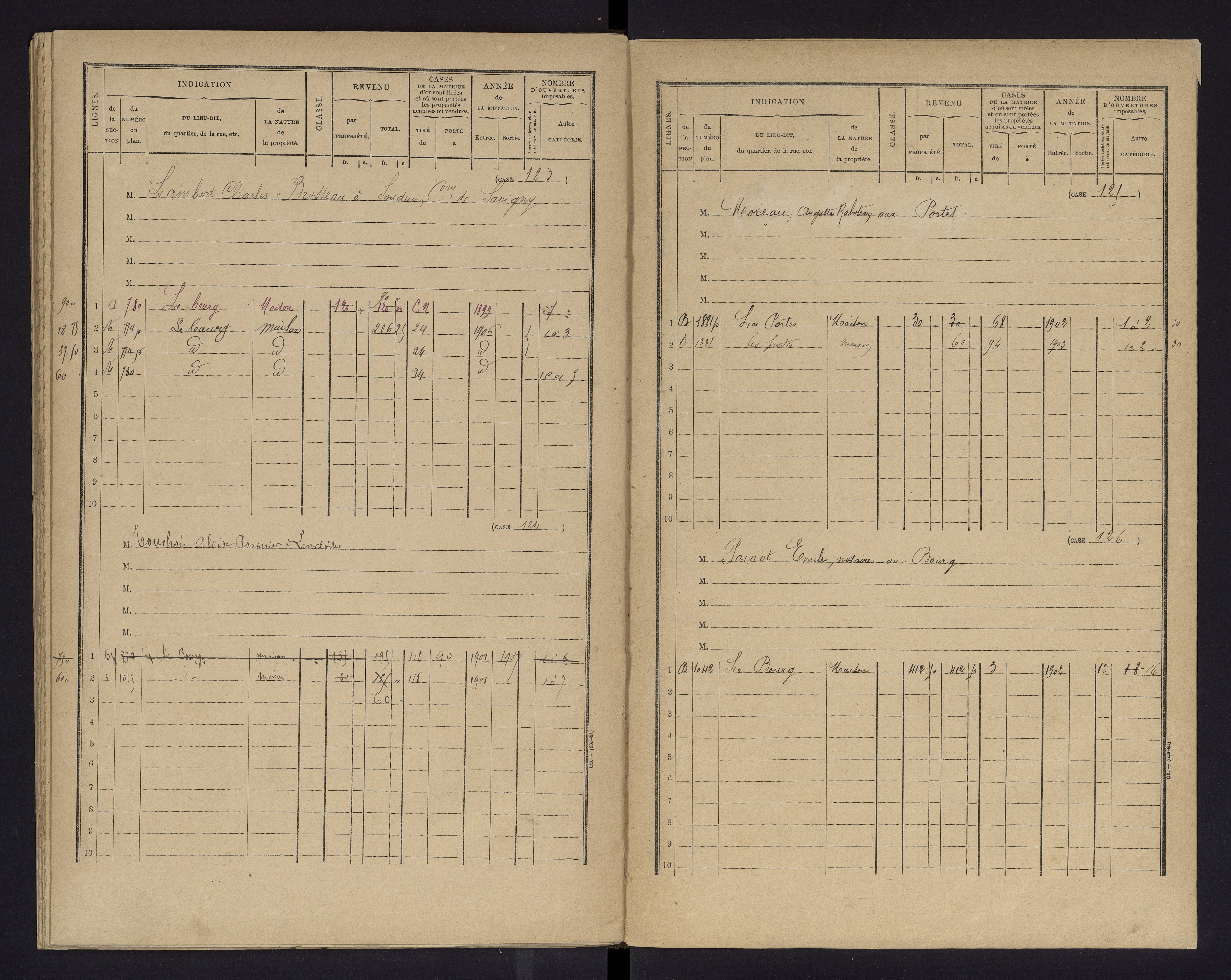 Cernay - FRAD086_cadastre Cases 1-128 