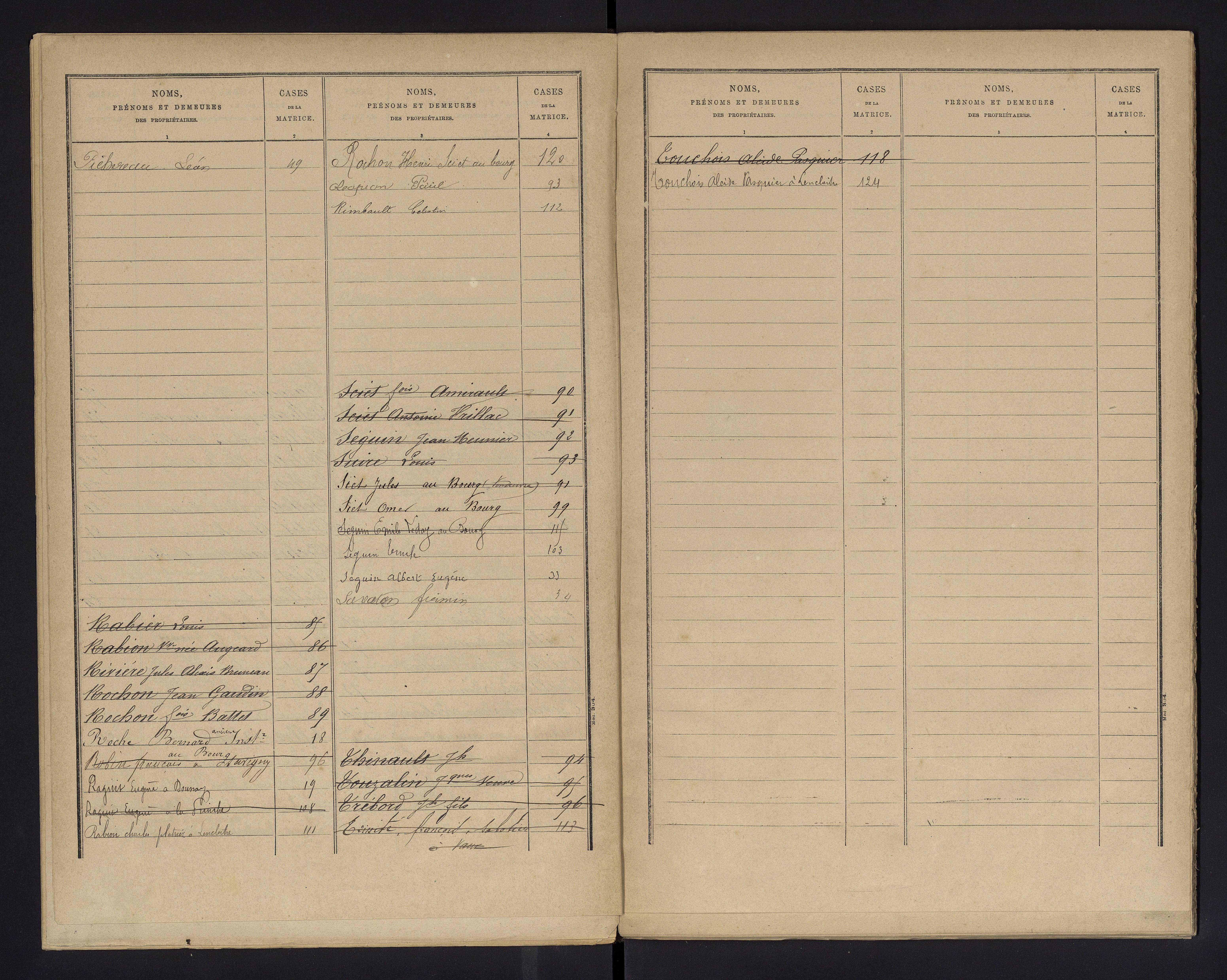 Cernay - FRAD086_cadastre Cases 1-128 