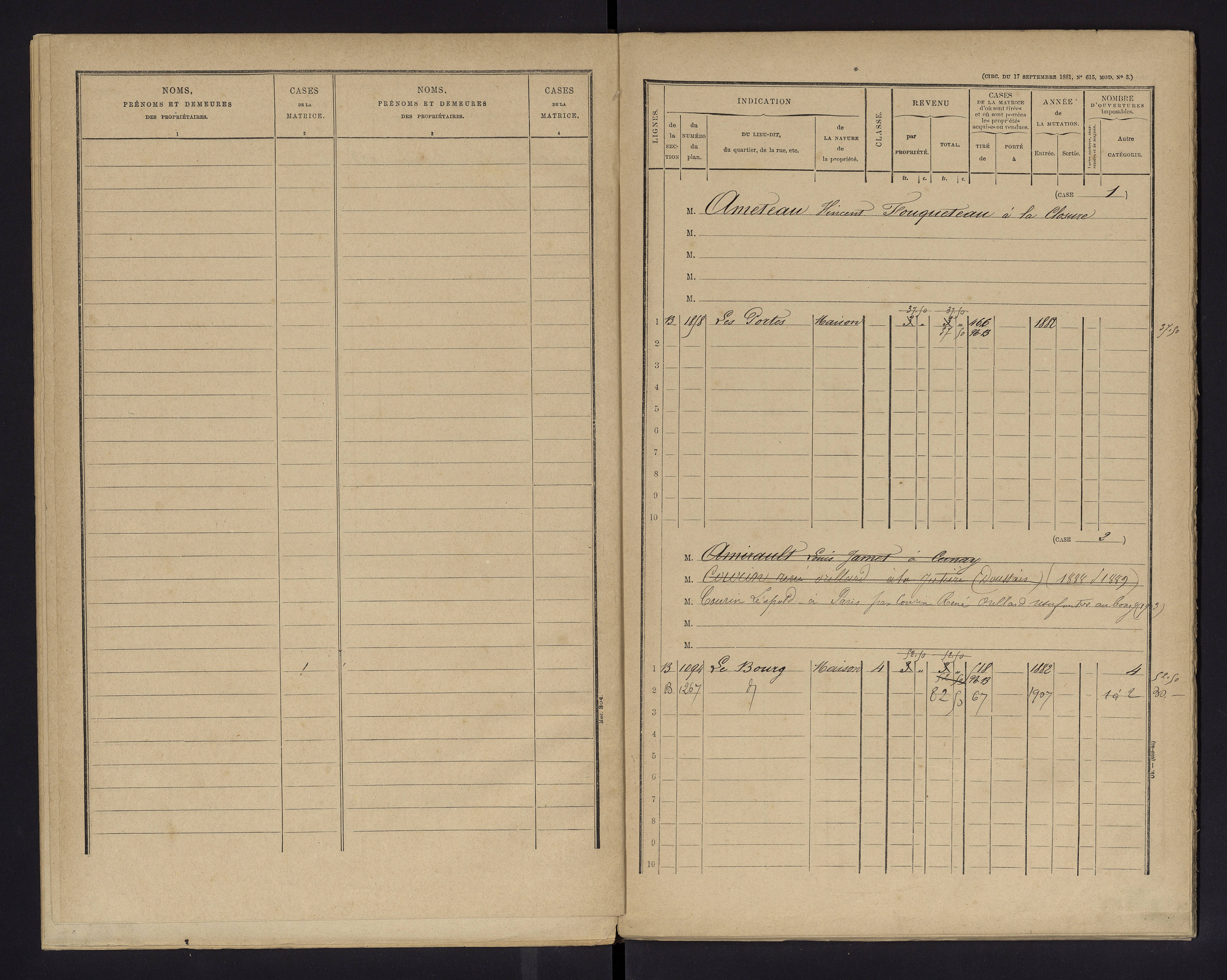 Cernay - FRAD086_cadastre Cases 1-128 