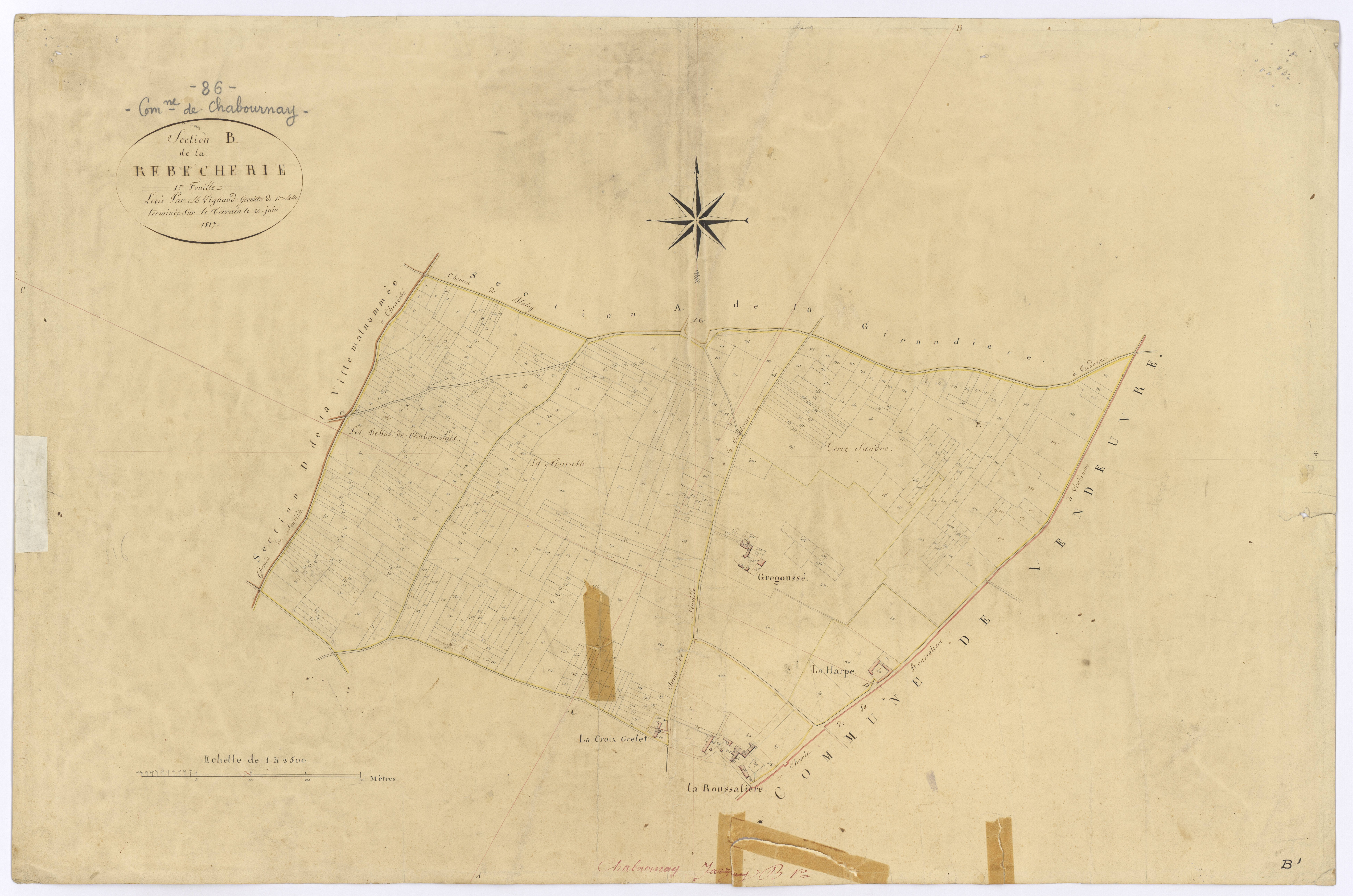 Chabournay - FRAD086_cadastre Plans 