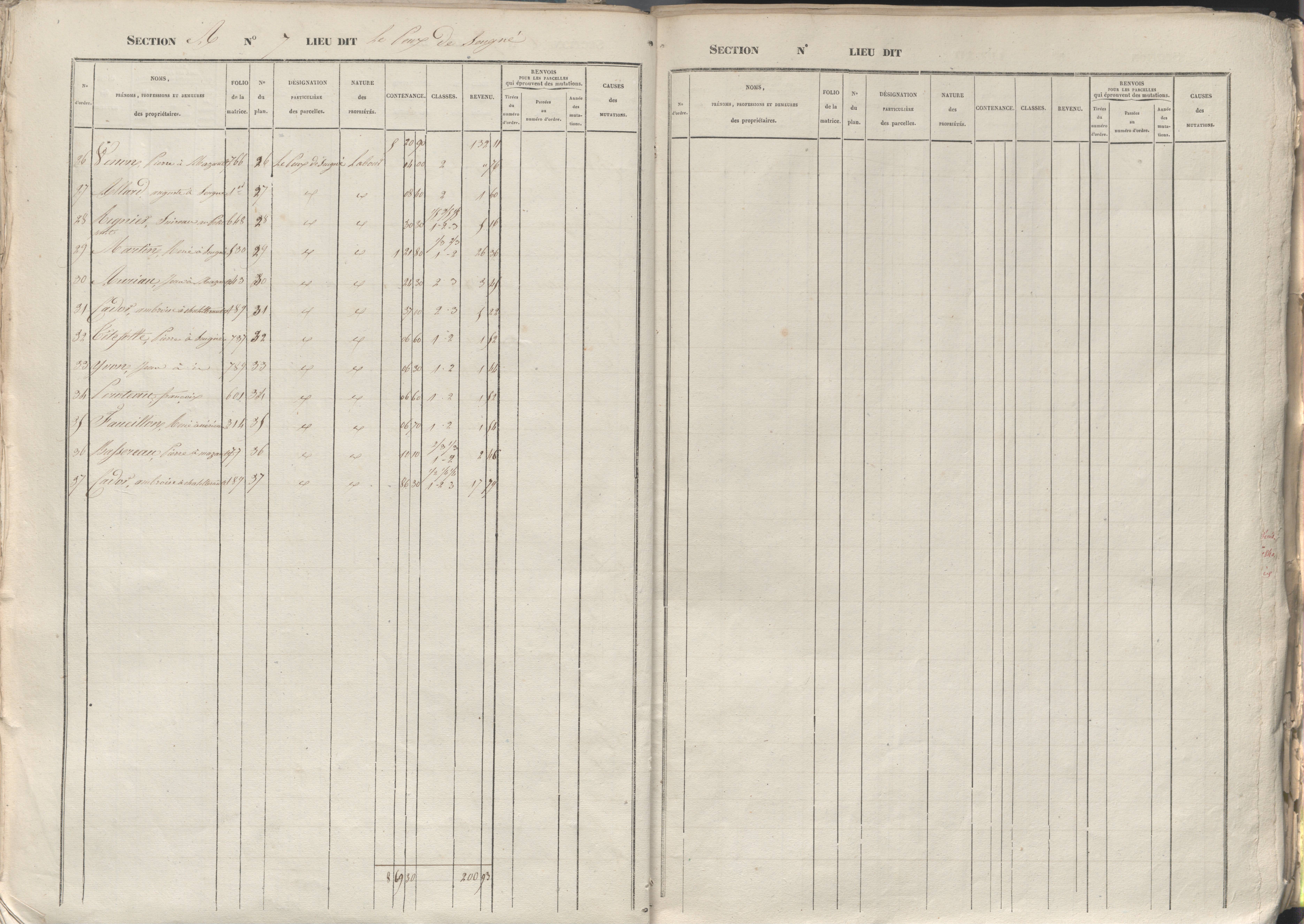 Chalais - FRAD086_cadastre Sections A-F 