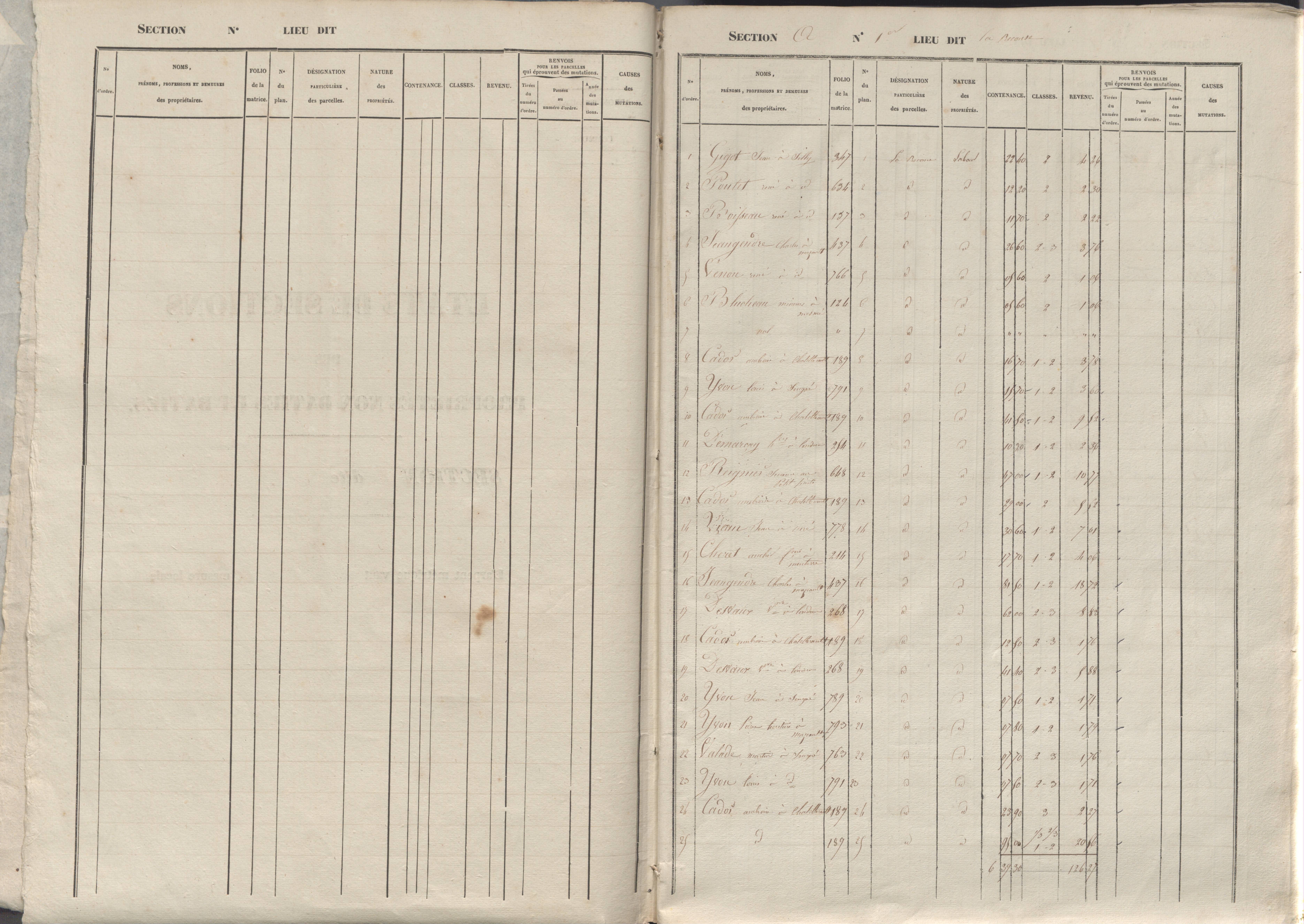 Chalais - FRAD086_cadastre Sections A-F 