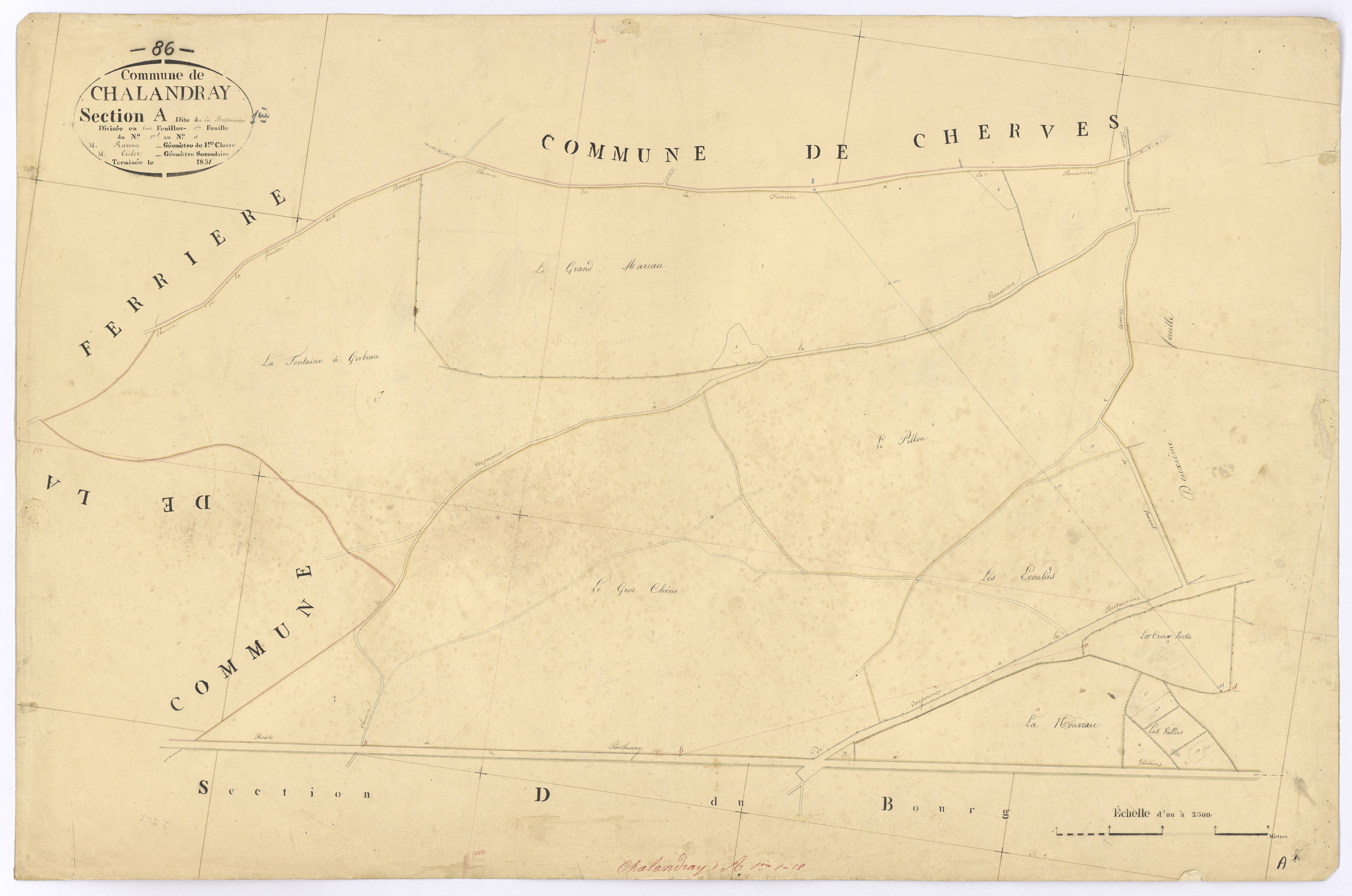 Chalandray - FRAD086_cadastre Plans 