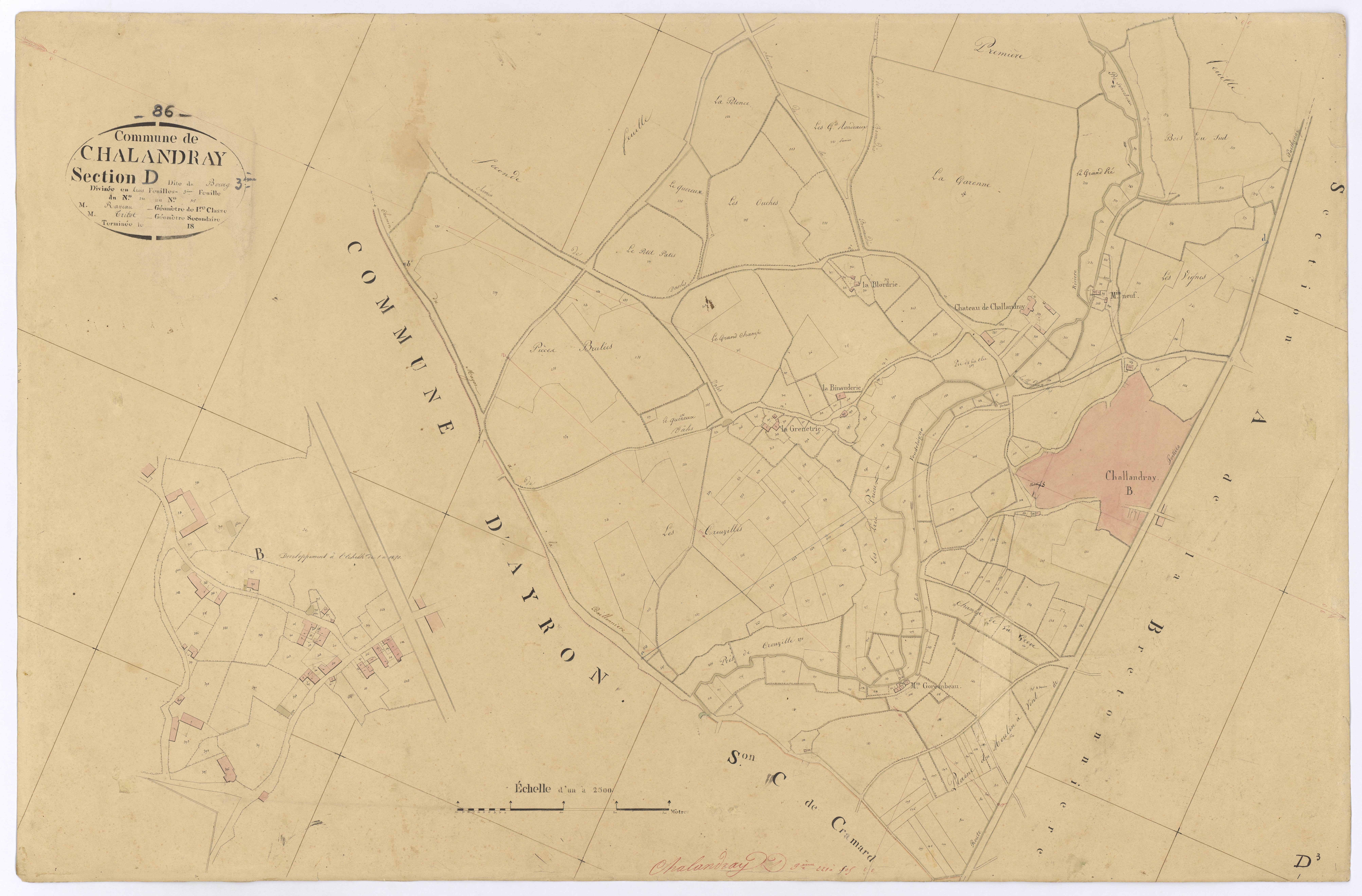 Chalandray - FRAD086_cadastre Plans 