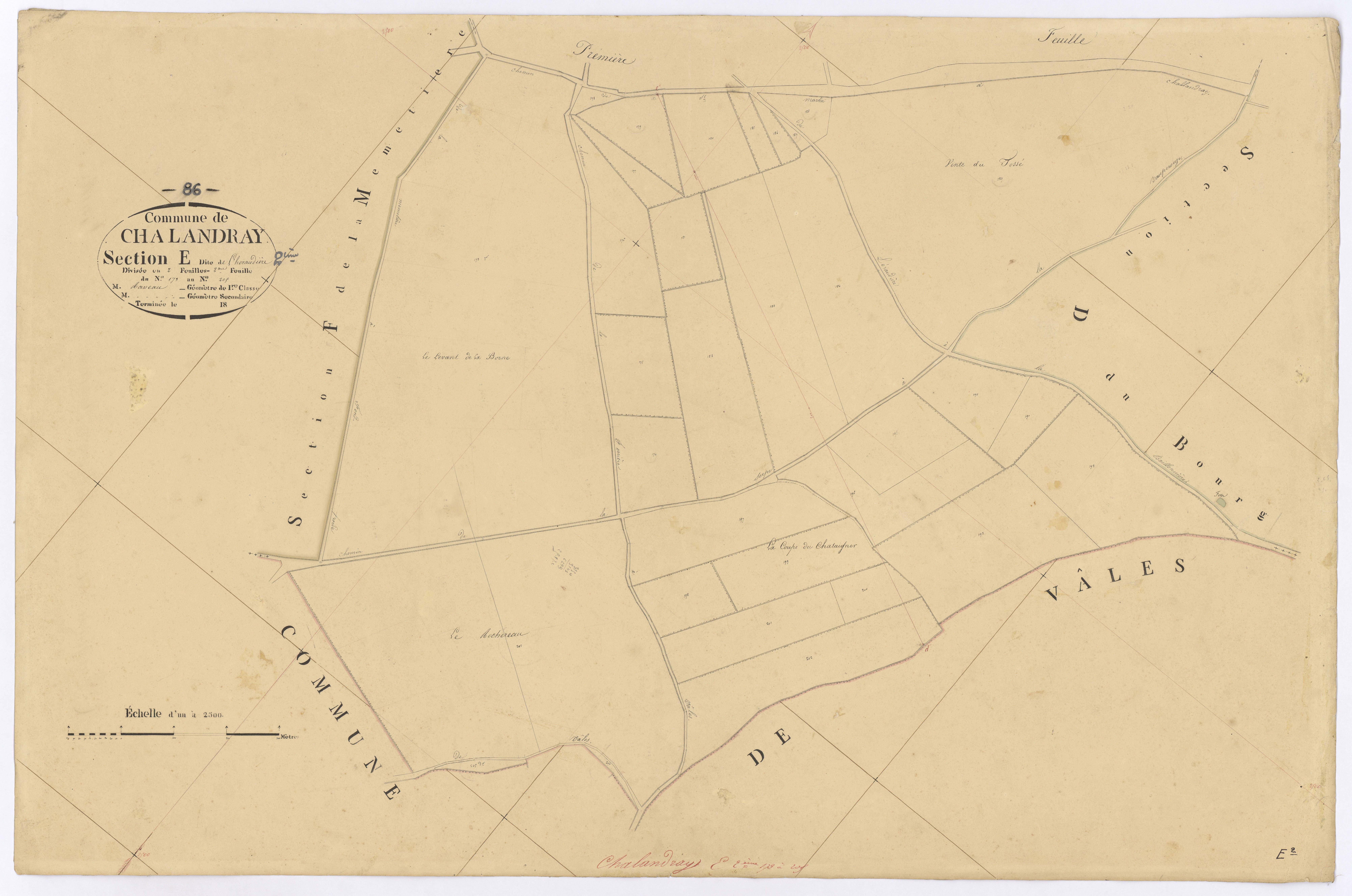 Chalandray - FRAD086_cadastre Plans 