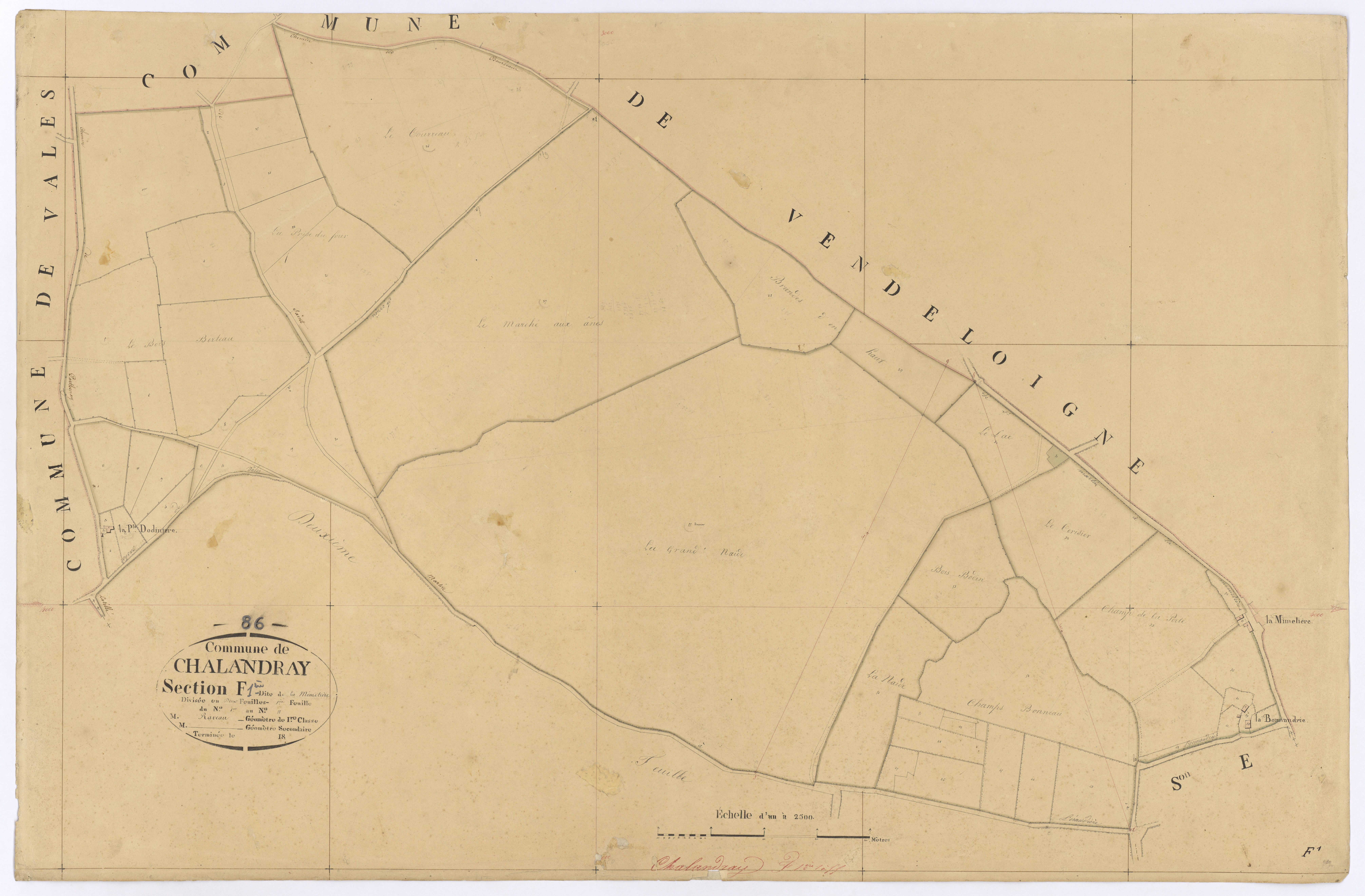 Chalandray - FRAD086_cadastre Plans 
