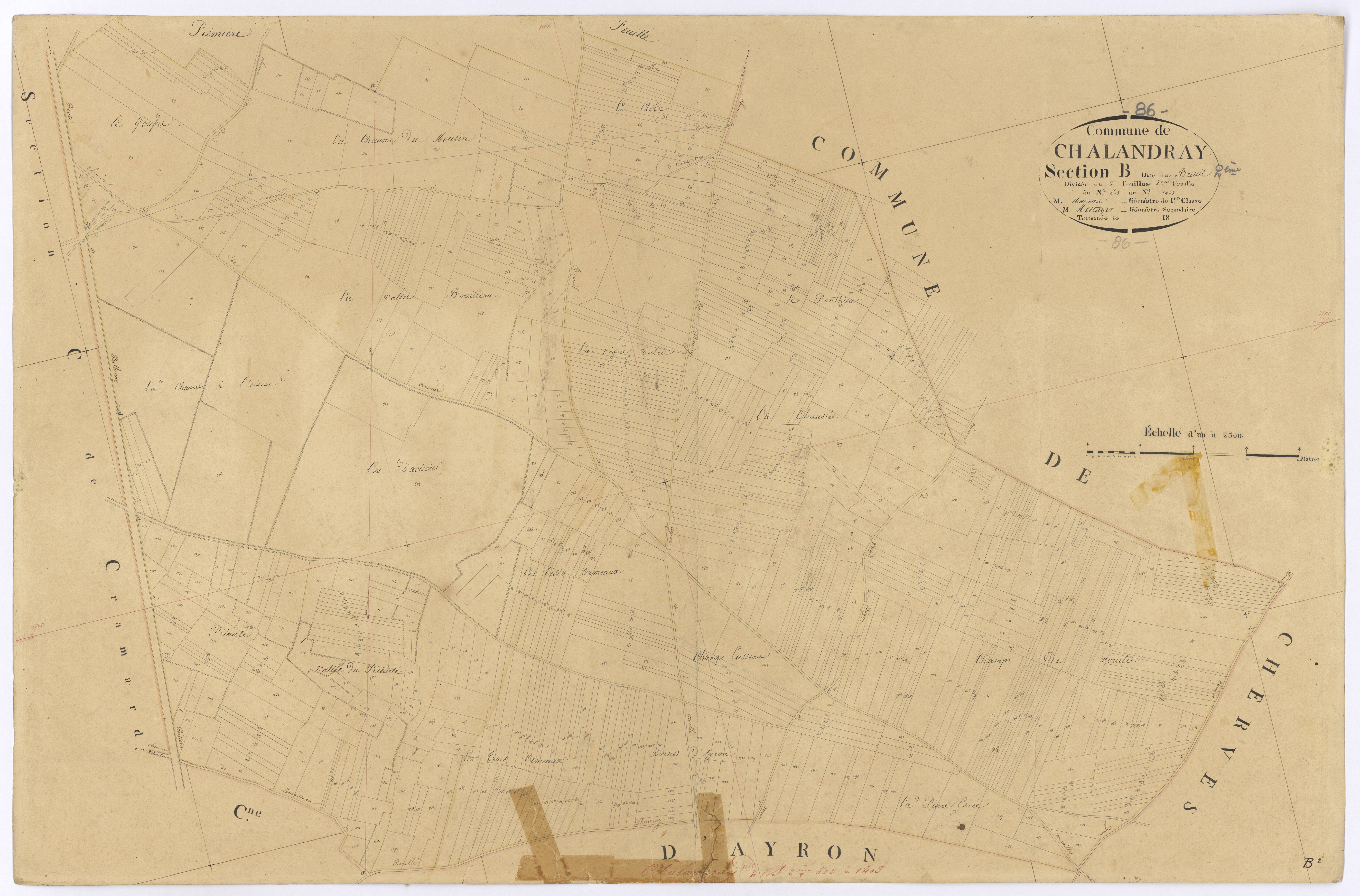 Chalandray - FRAD086_cadastre Plans 