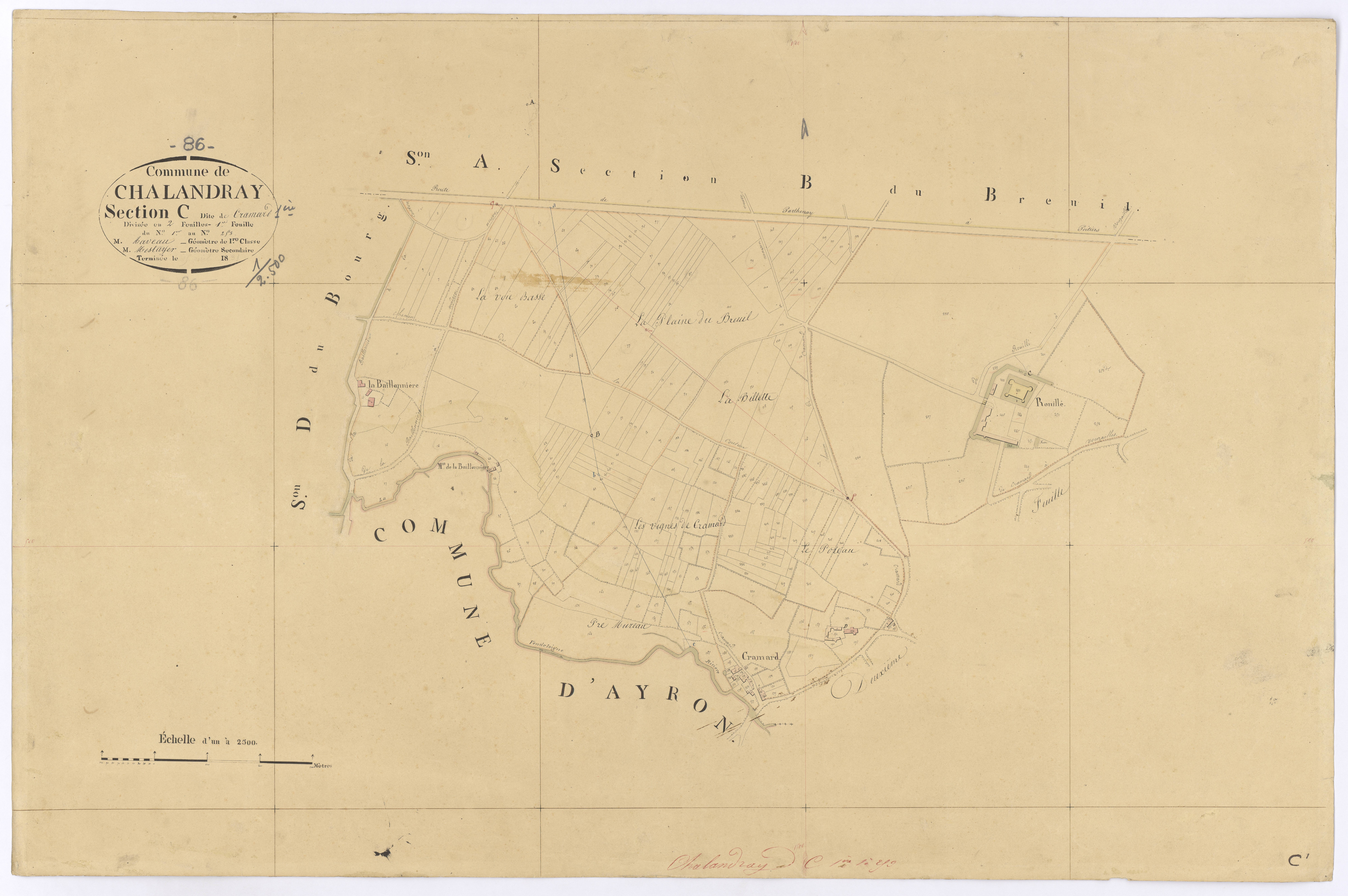 Chalandray - FRAD086_cadastre Plans 