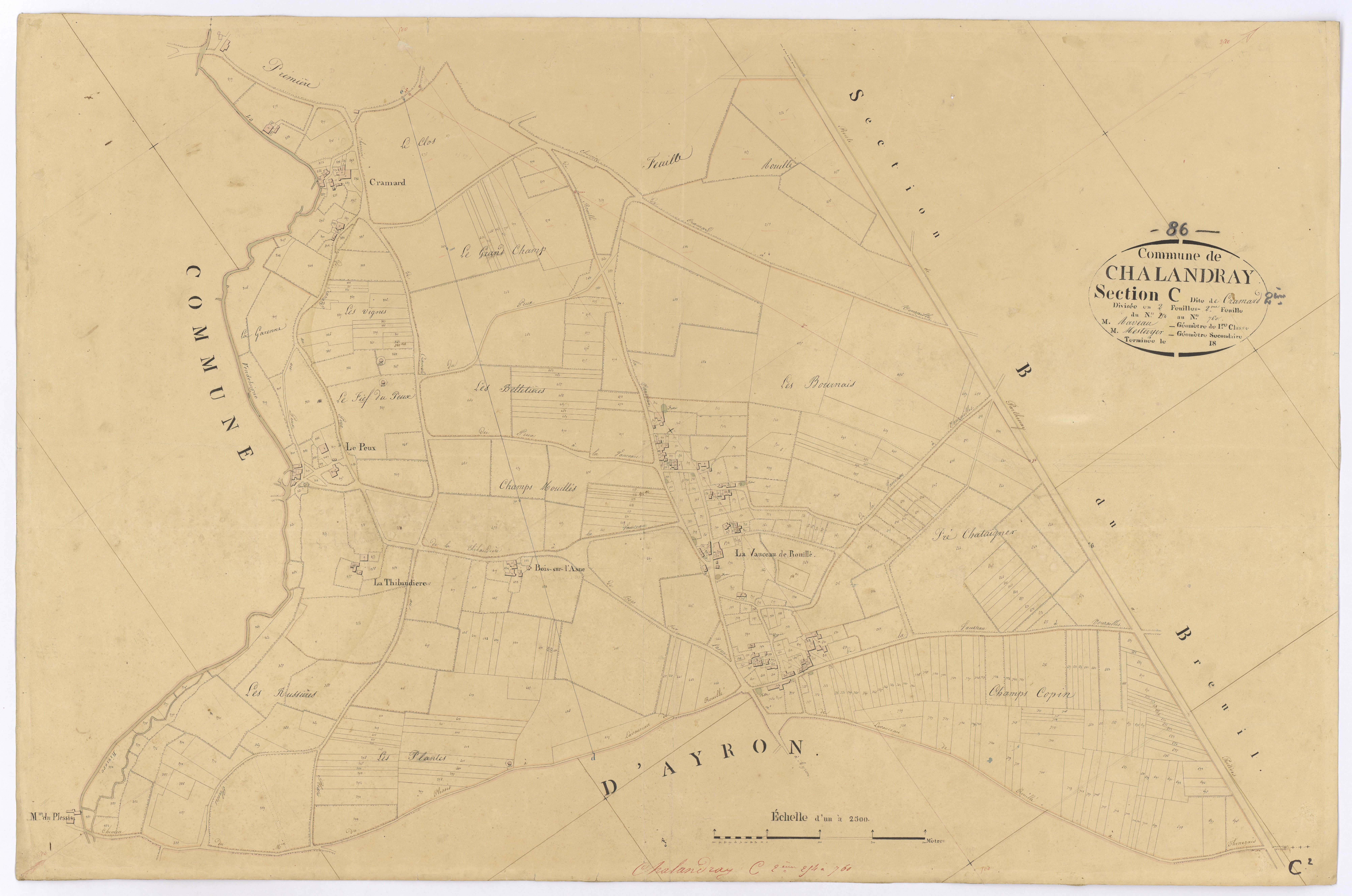 Chalandray - FRAD086_cadastre Plans 
