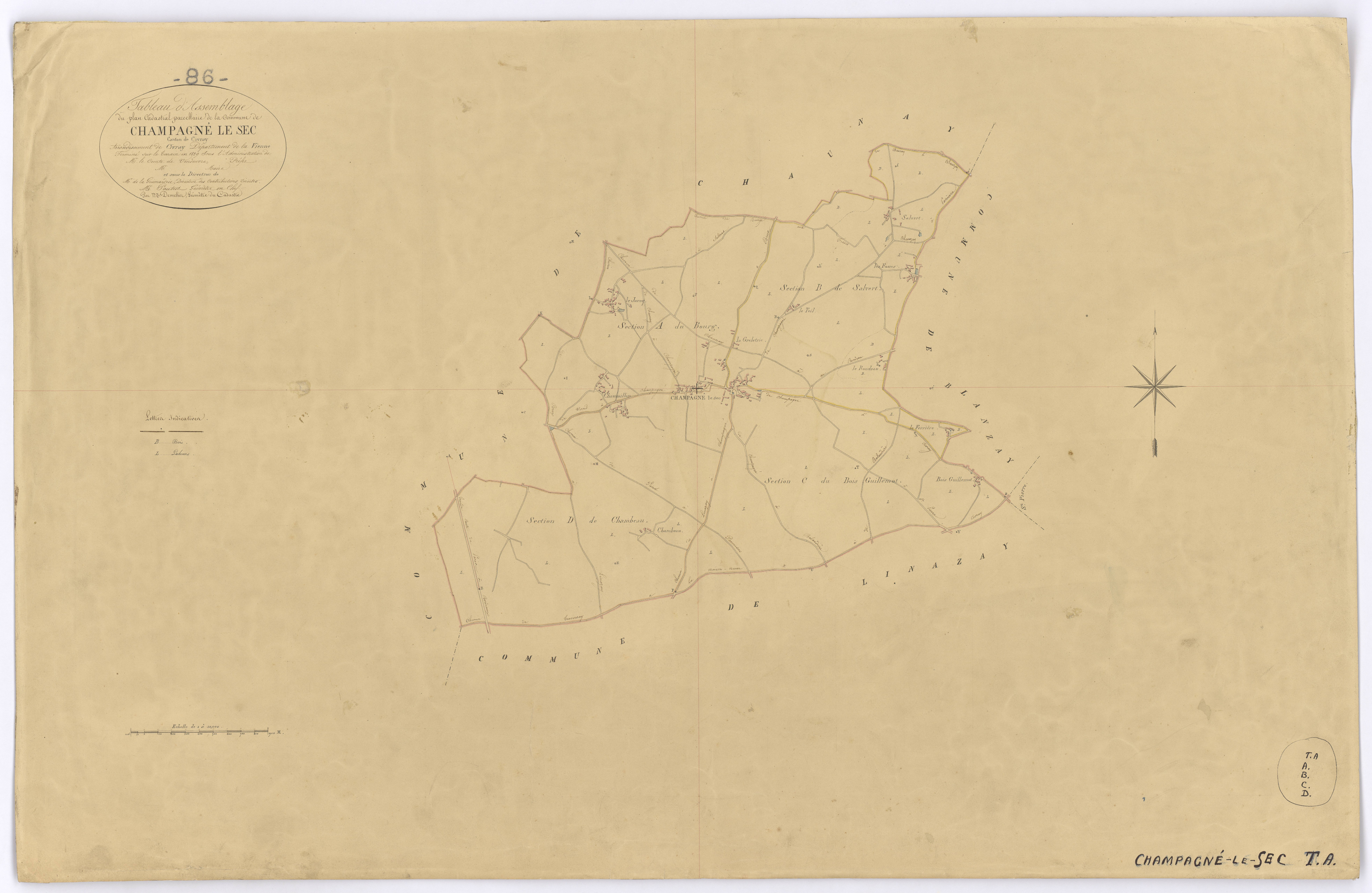Champagné-le-Sec - FRAD086_cadastre Plans 