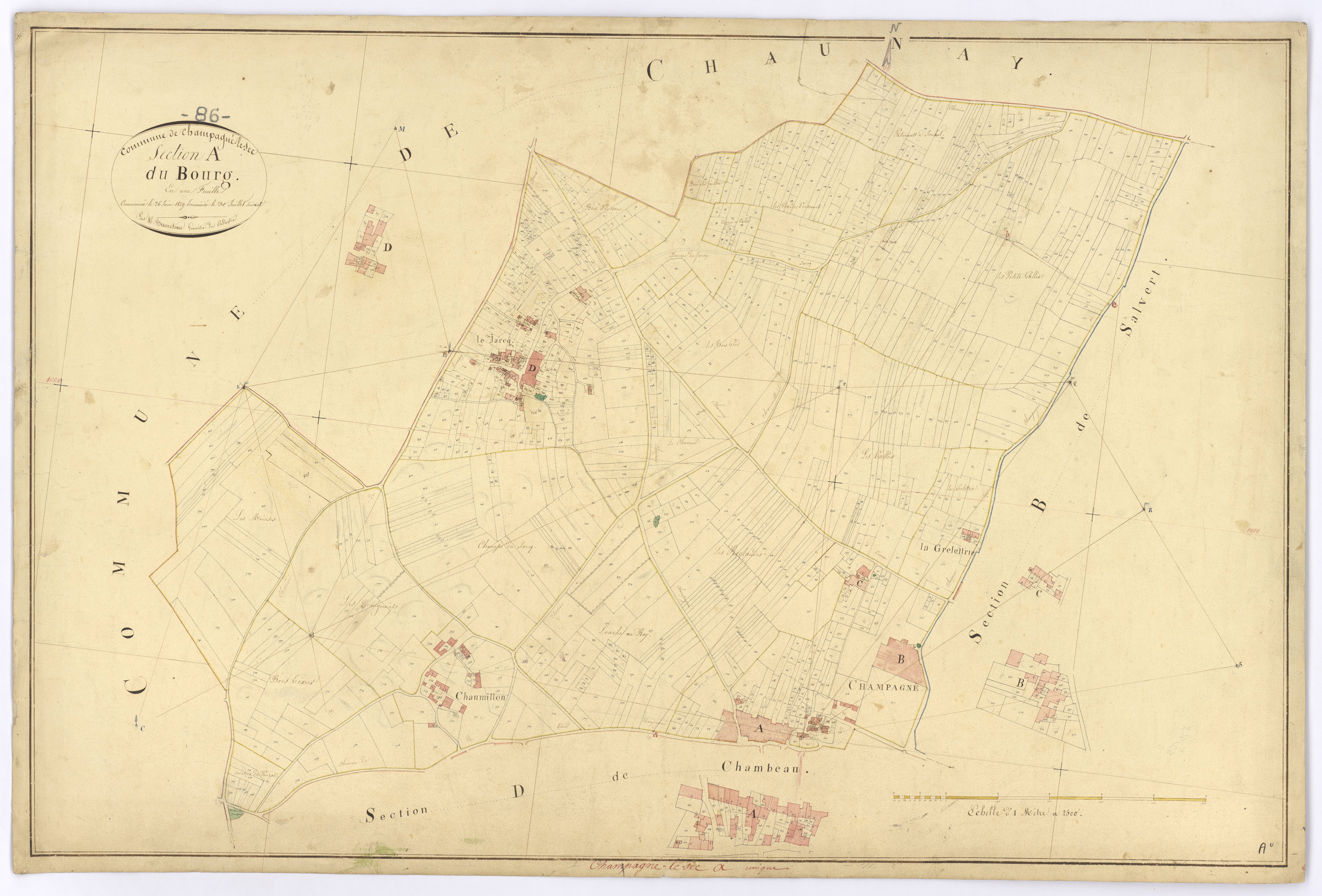 Champagné-le-Sec - FRAD086_cadastre Plans 