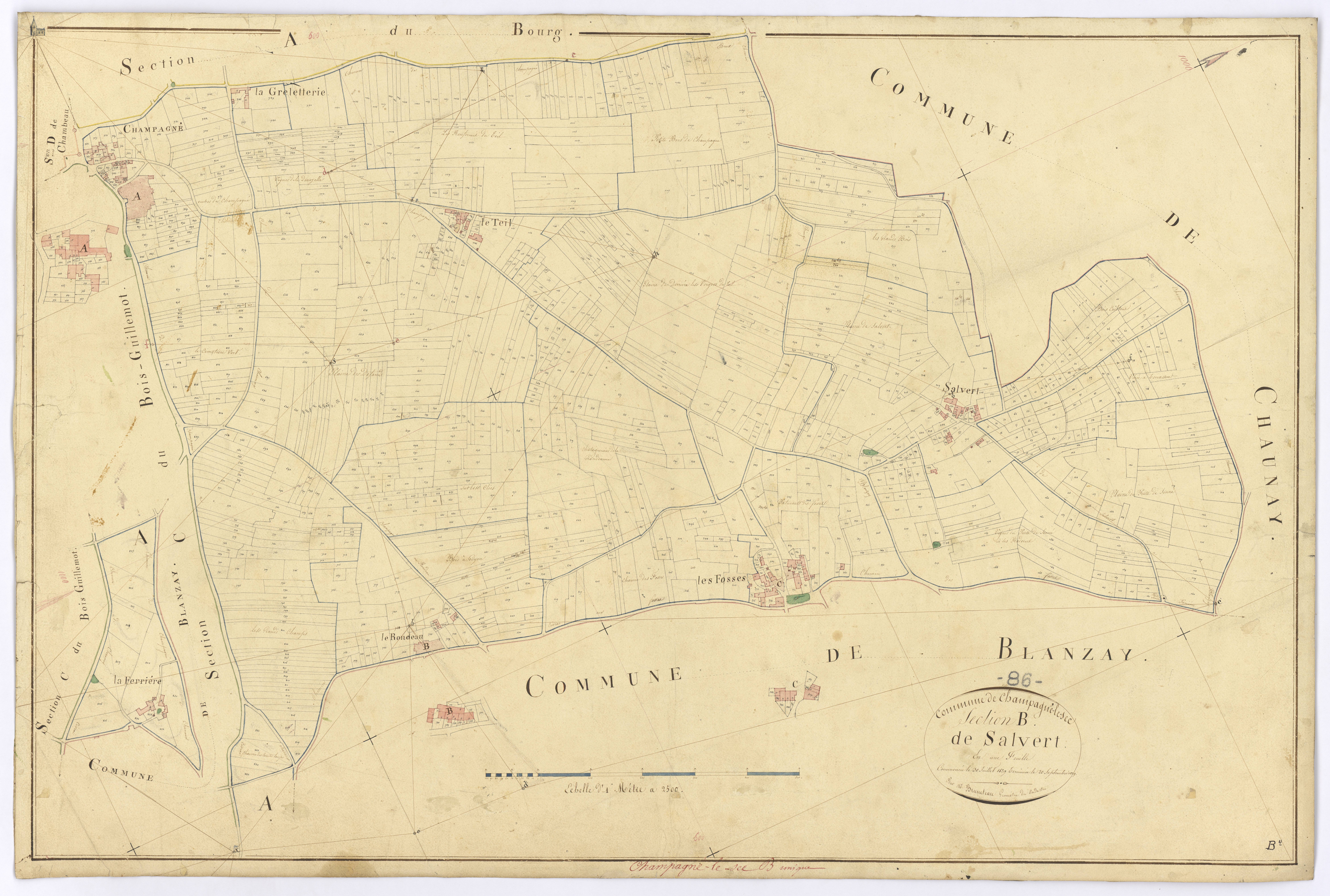 Champagné-le-Sec - FRAD086_cadastre Plans 