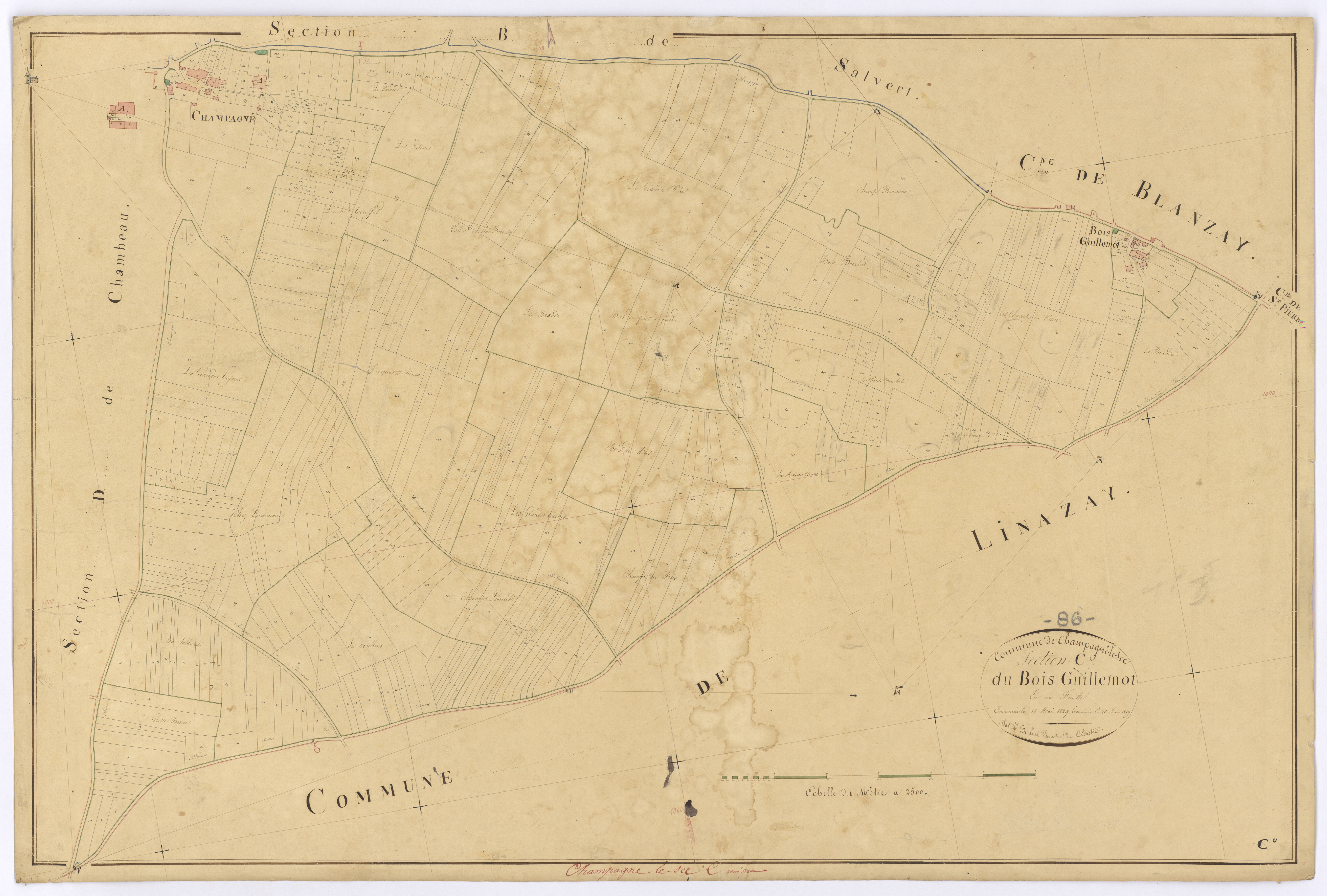 Champagné-le-Sec - FRAD086_cadastre Plans 