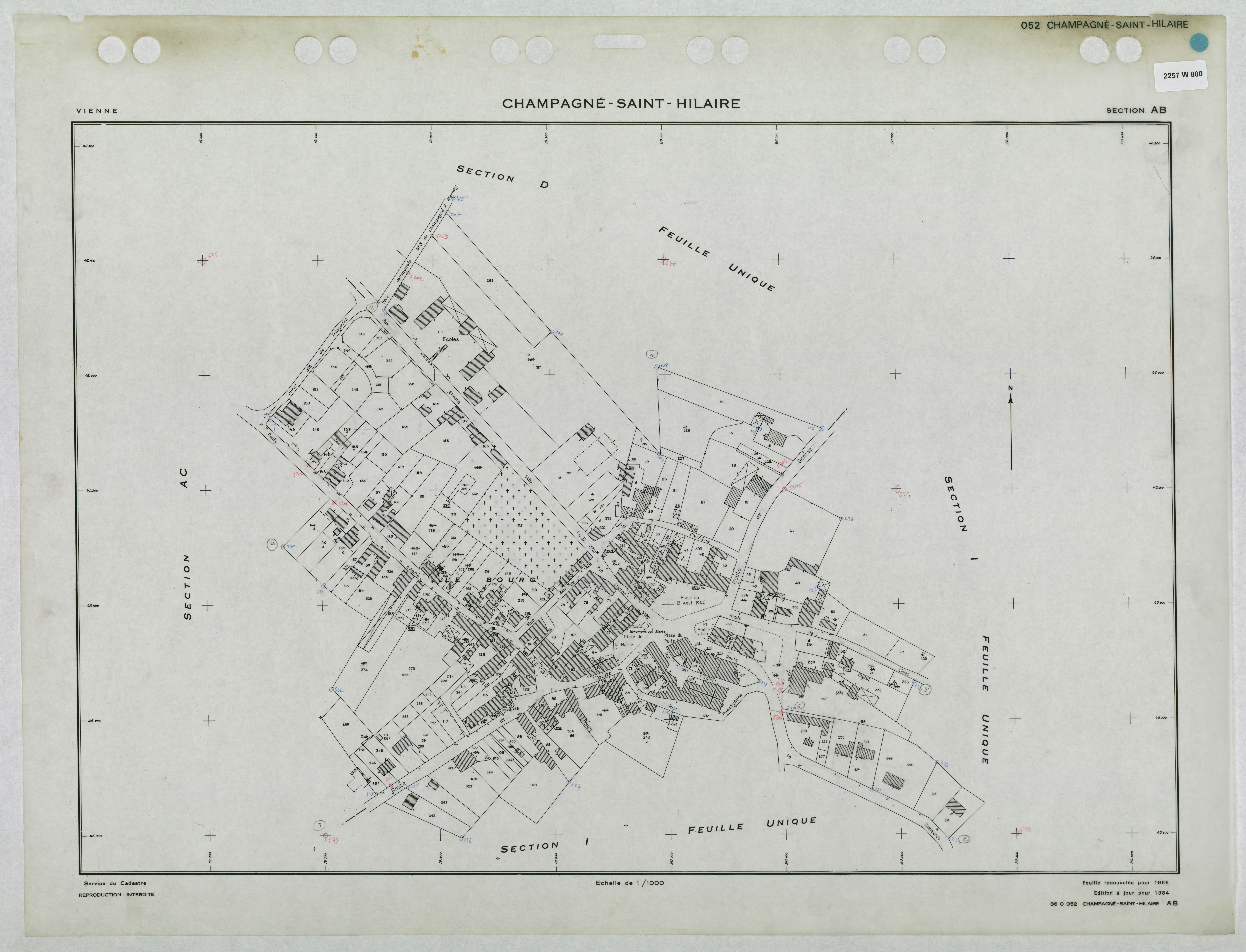 Champagné-Saint-Hilaire - FRAD086_cadastre Plans renouvelés 