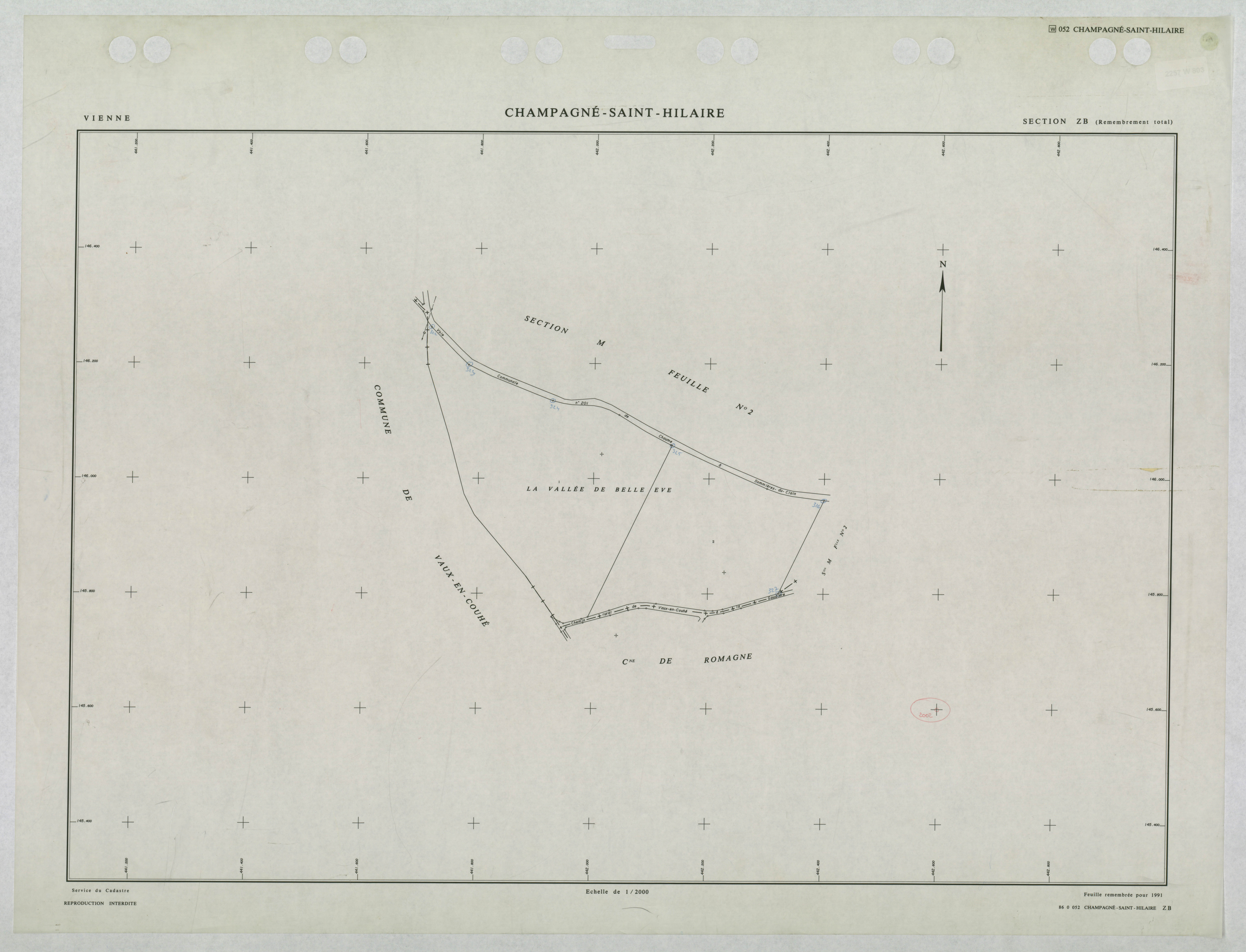 Champagné-Saint-Hilaire - FRAD086_cadastre Plans remembrés 