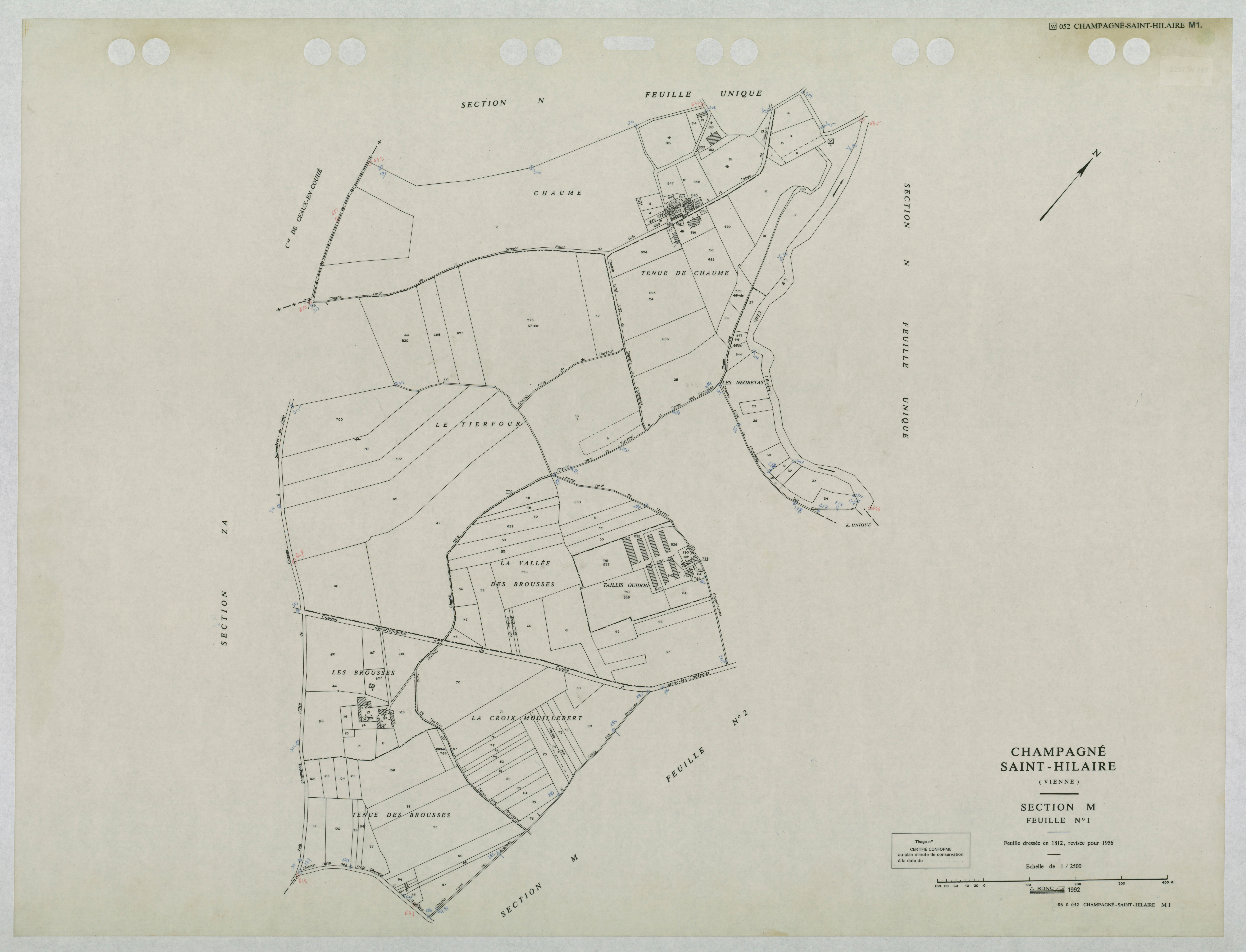 Champagné-Saint-Hilaire - FRAD086_cadastre Plans mis à jour 