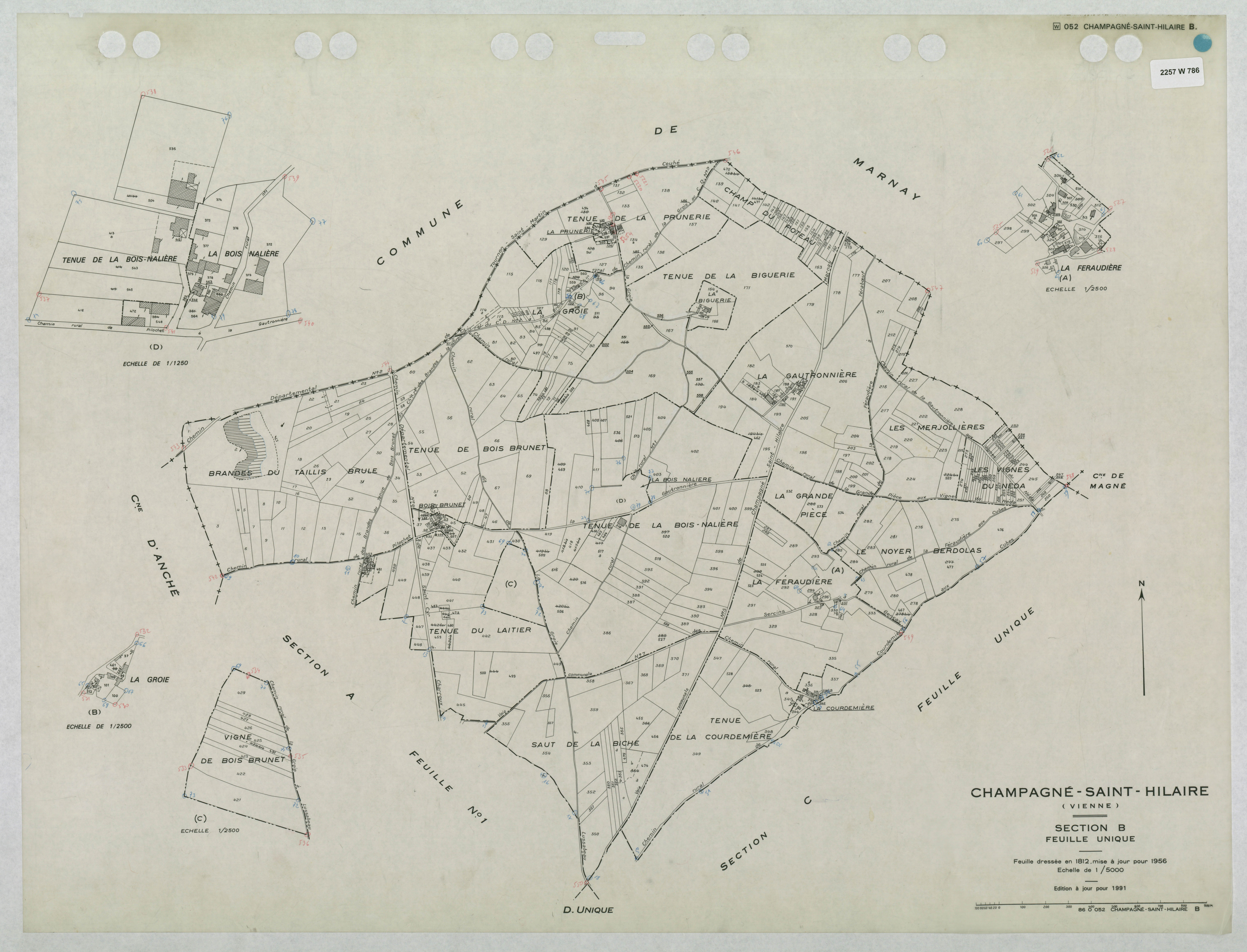 Champagné-Saint-Hilaire - FRAD086_cadastre Plans mis à jour 