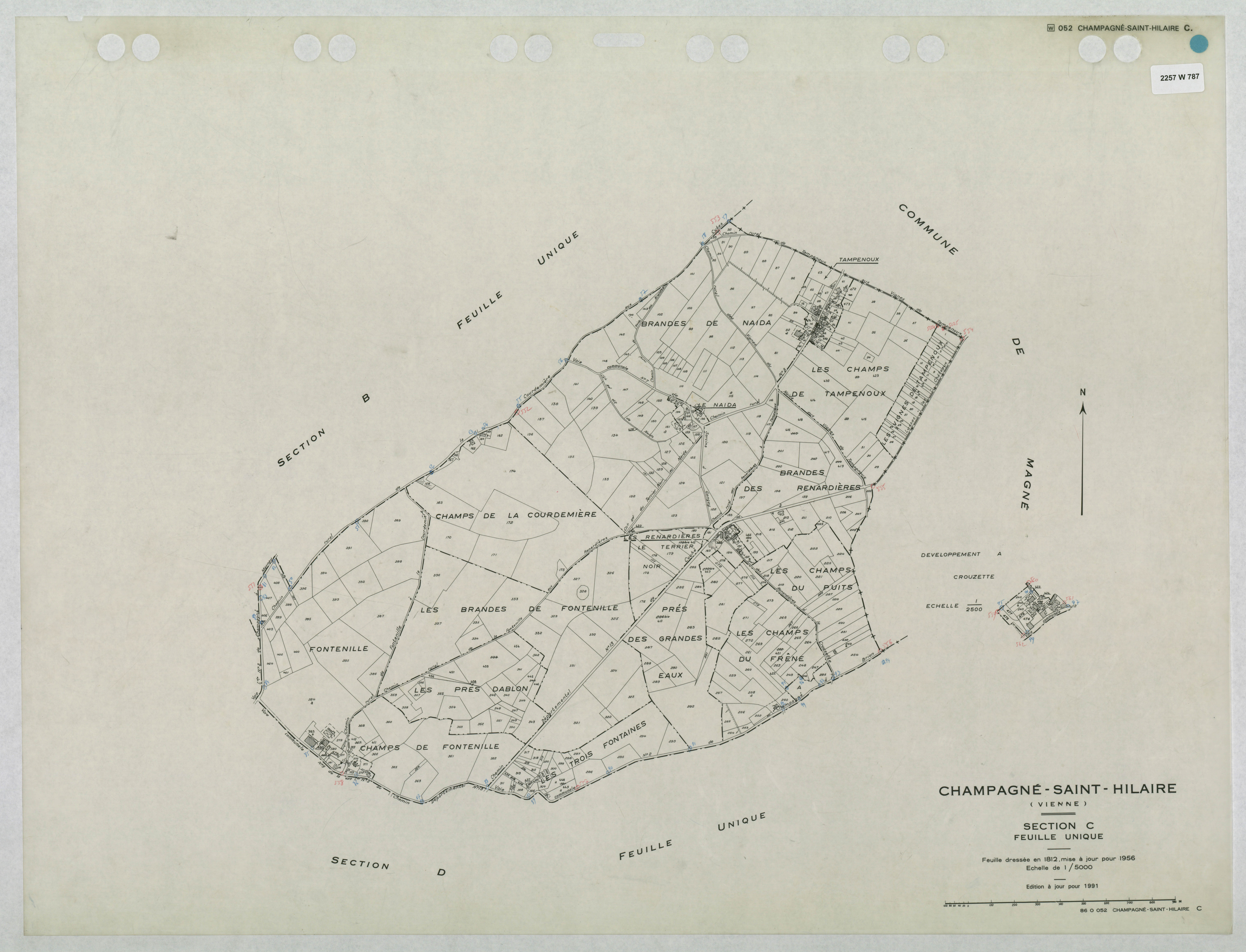 Champagné-Saint-Hilaire - FRAD086_cadastre Plans mis à jour 
