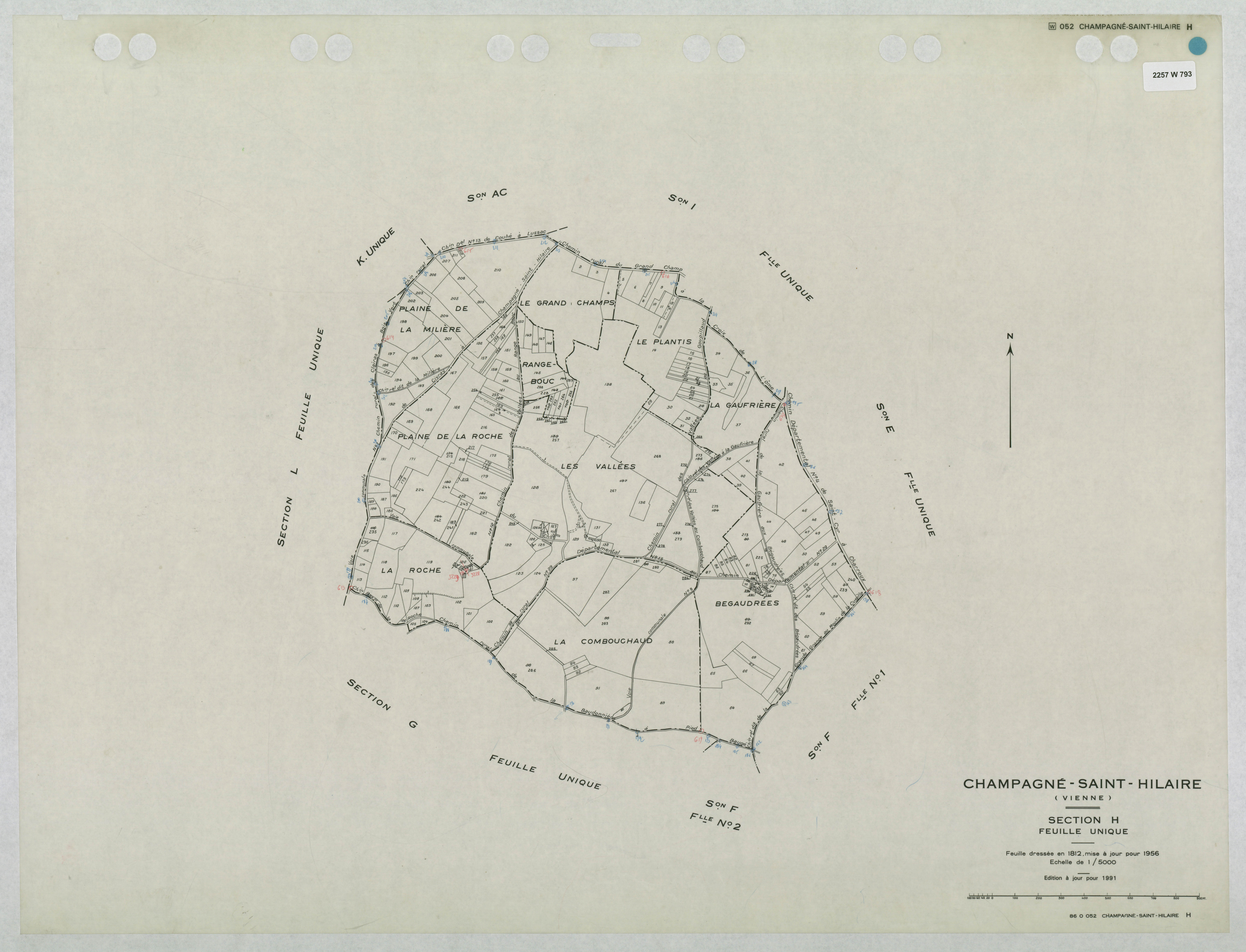 Champagné-Saint-Hilaire - FRAD086_cadastre Plans mis à jour 