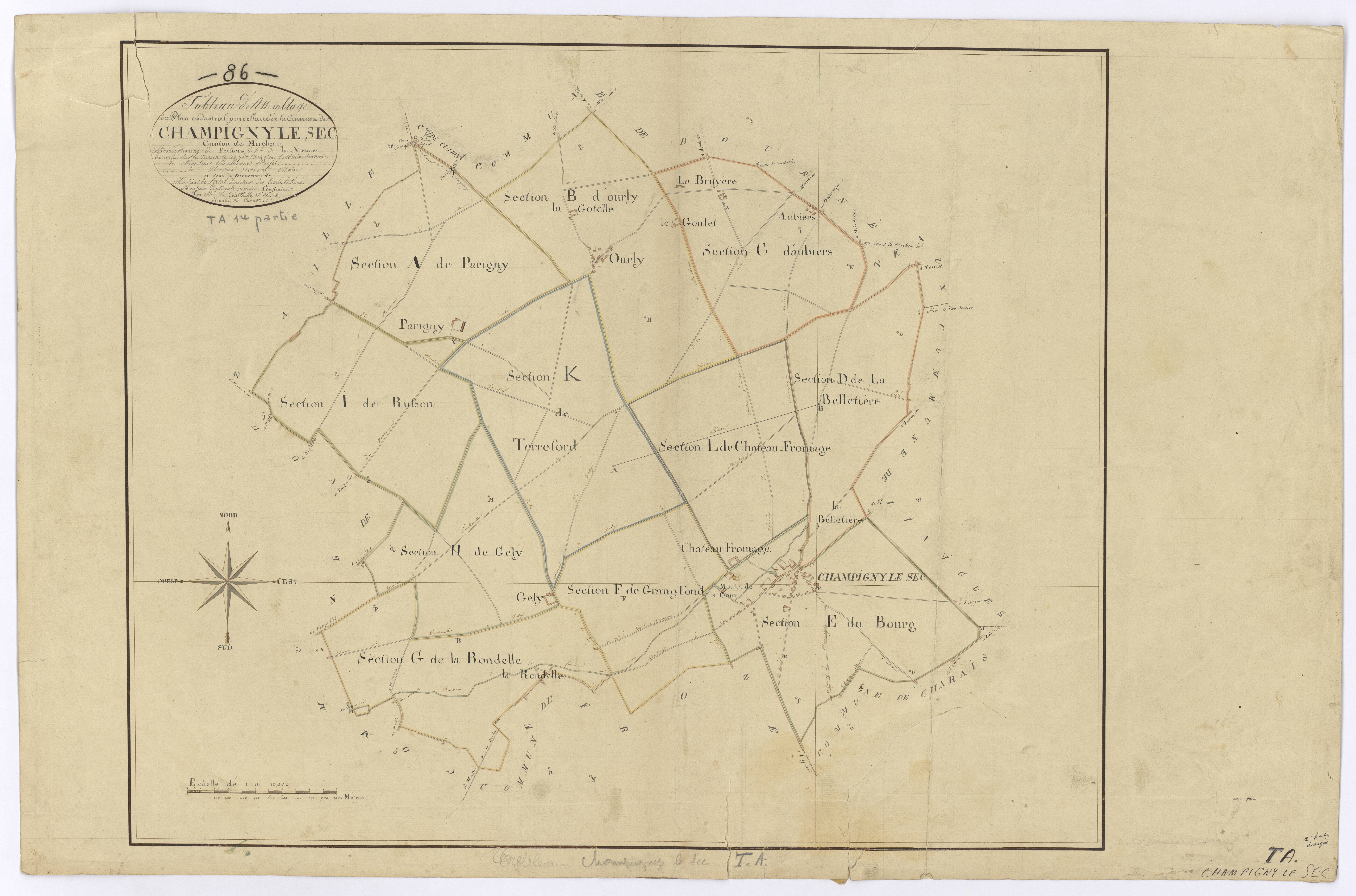 Champigny-le-Sec - FRAD086_cadastre Plans 
