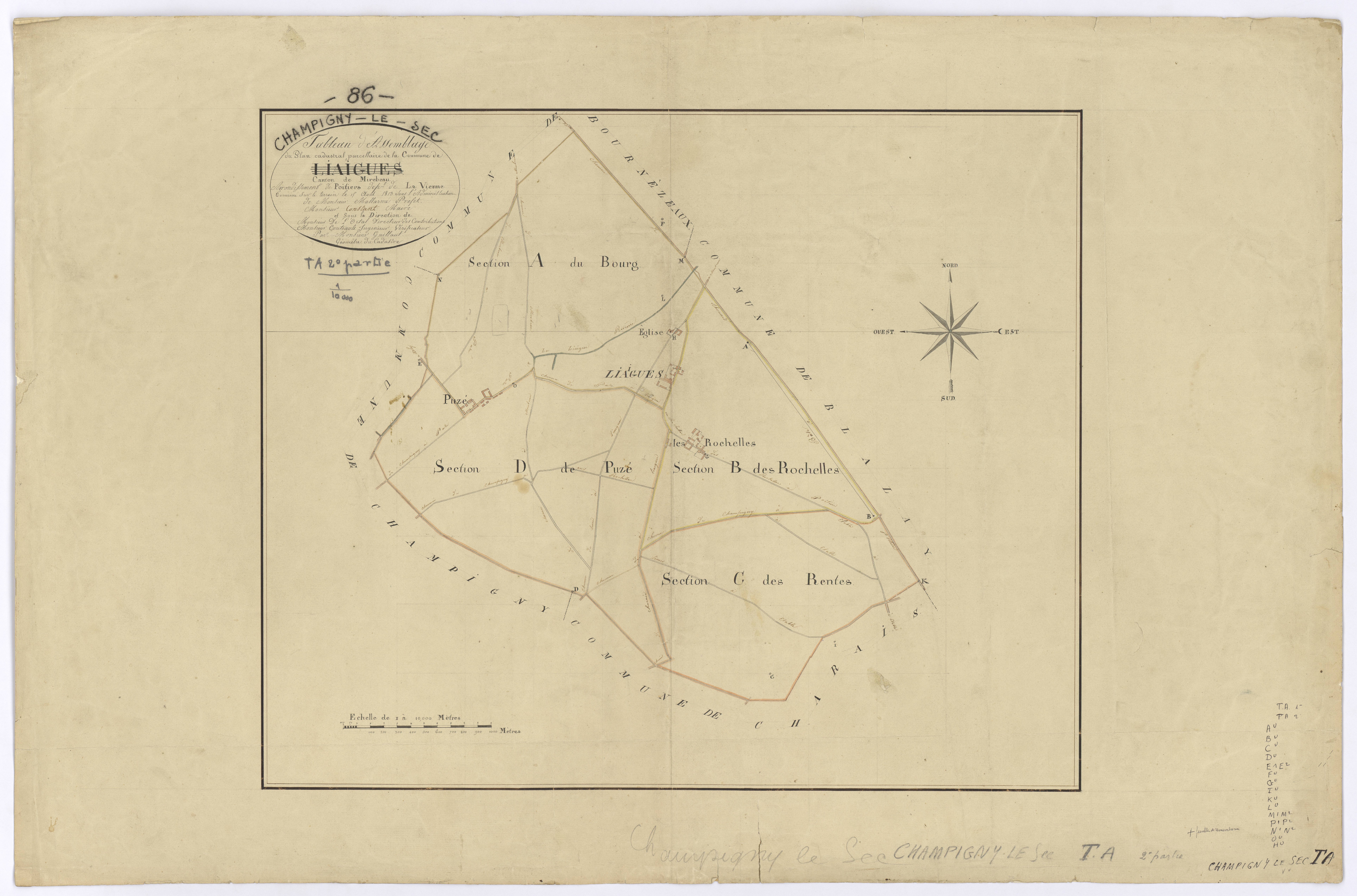 Champigny-le-Sec - FRAD086_cadastre Plans 