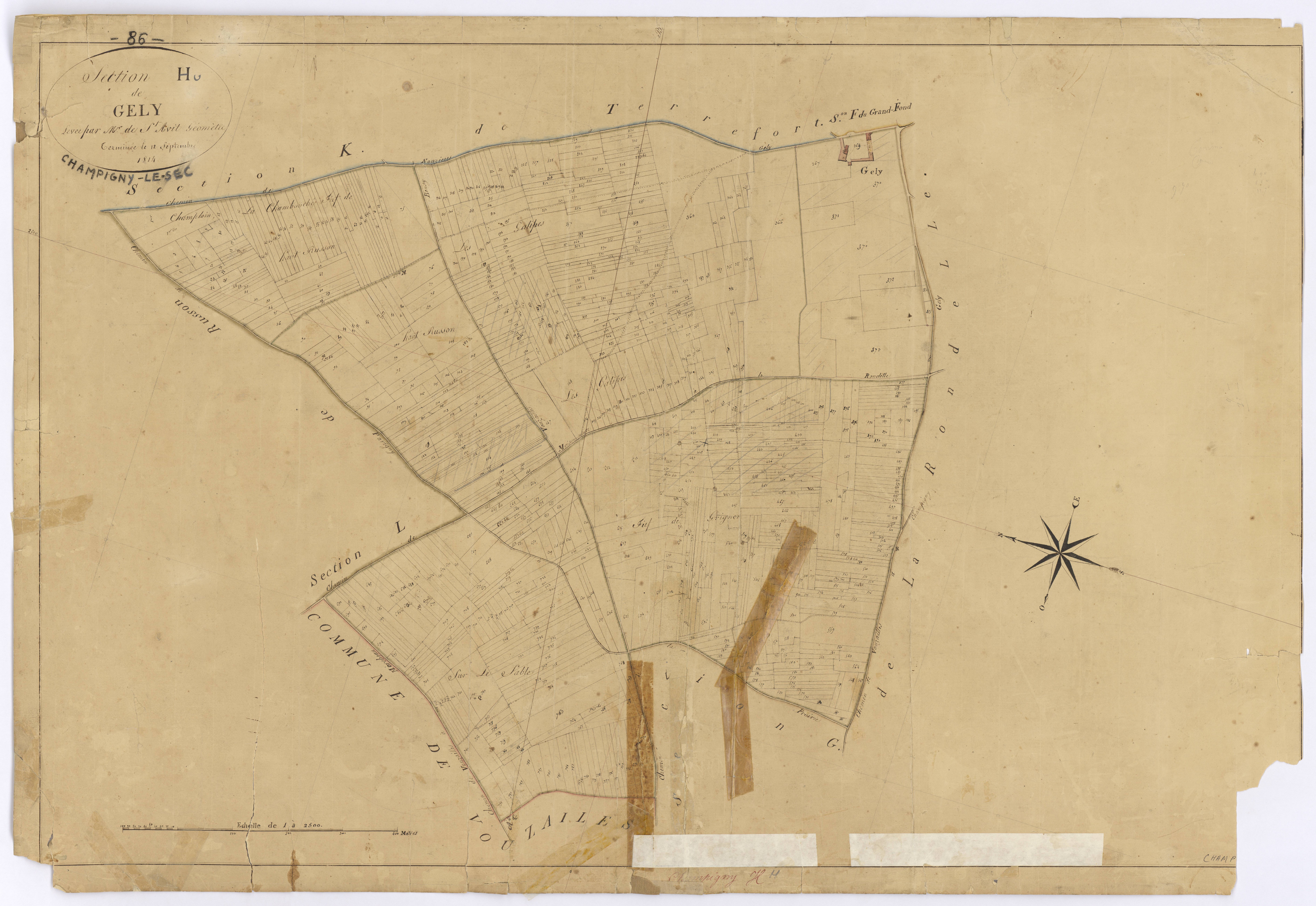 Champigny-le-Sec - FRAD086_cadastre Plans 