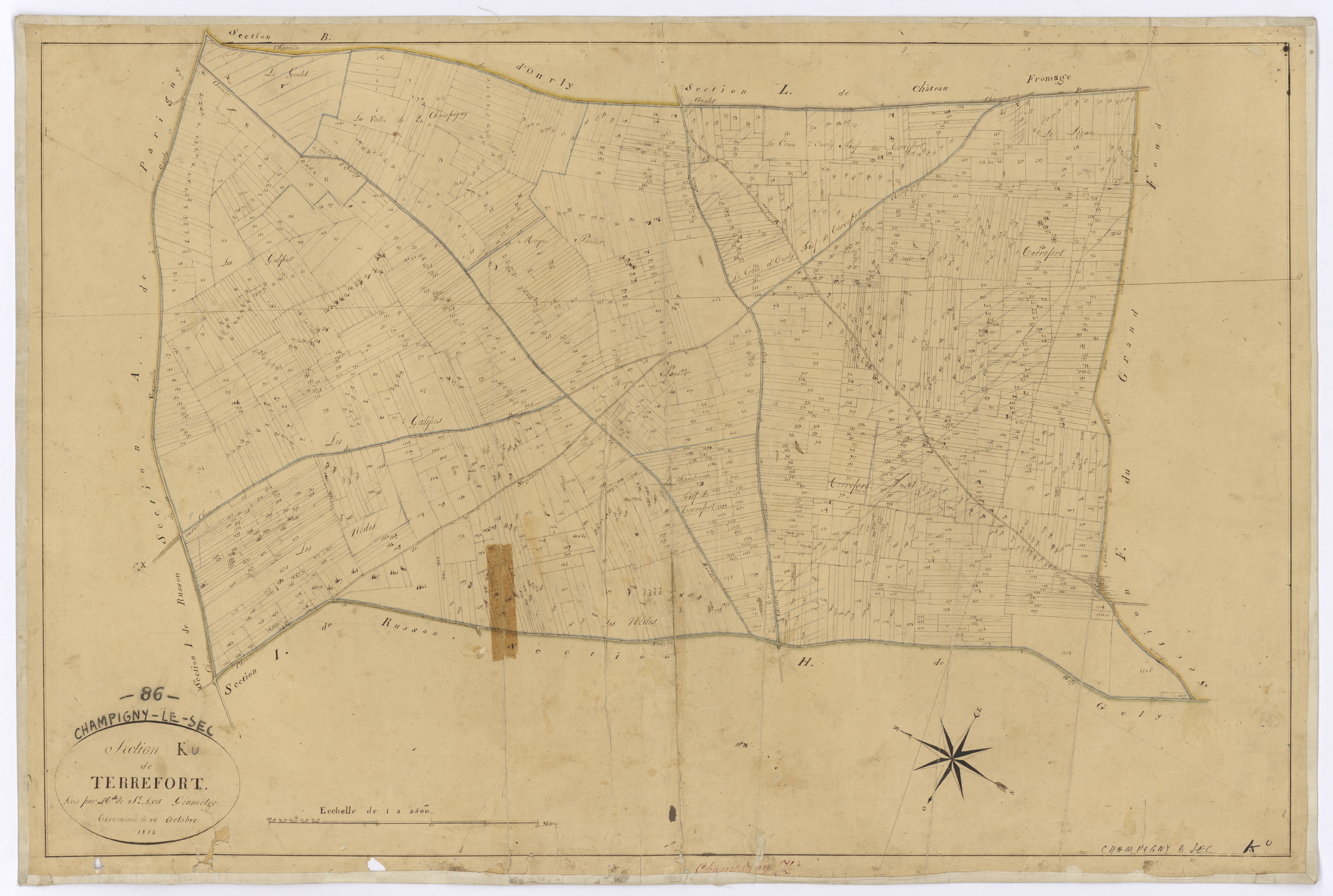 Champigny-le-Sec - FRAD086_cadastre Plans 