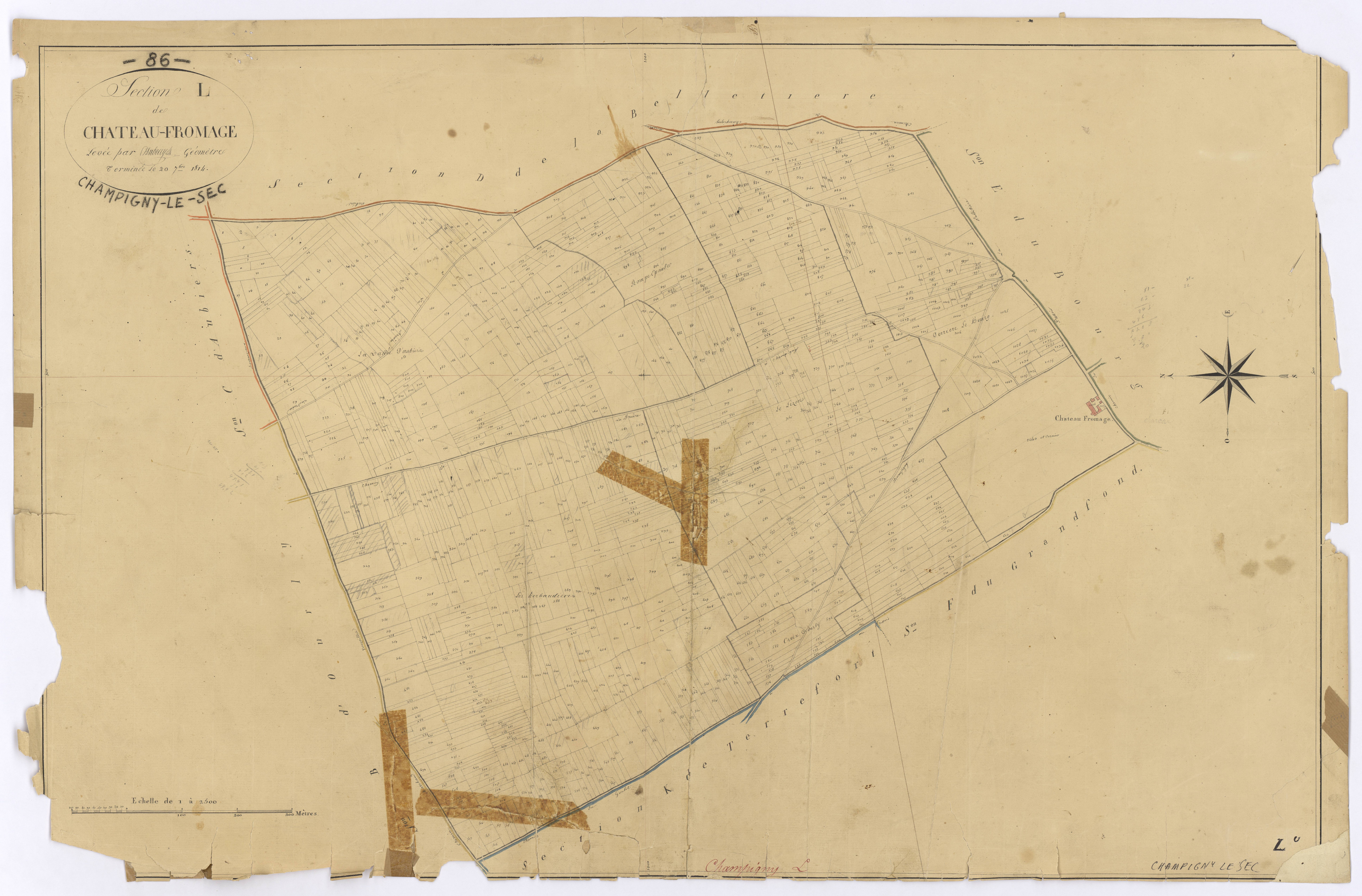 Champigny-le-Sec - FRAD086_cadastre Plans 