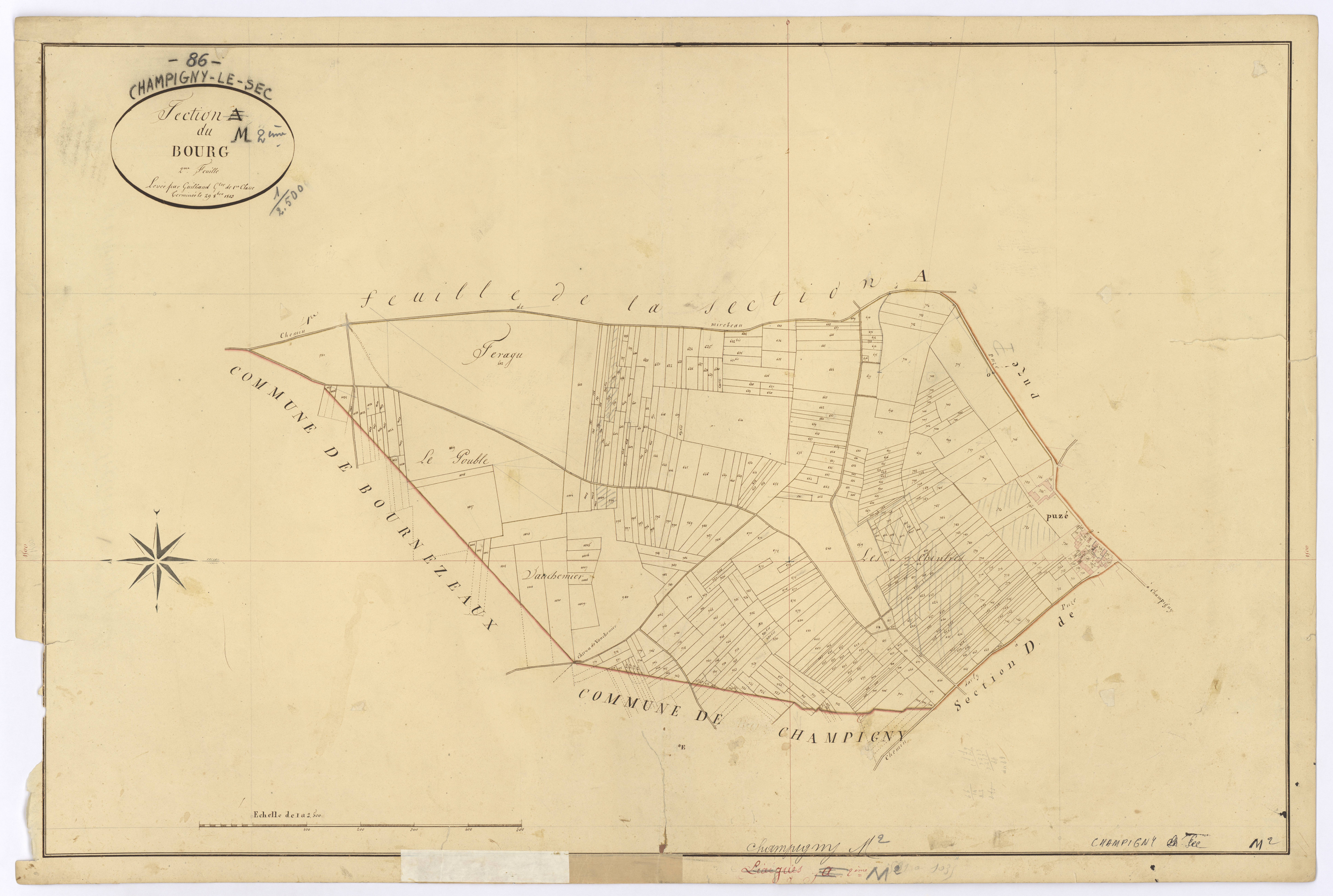 Champigny-le-Sec - FRAD086_cadastre Plans 