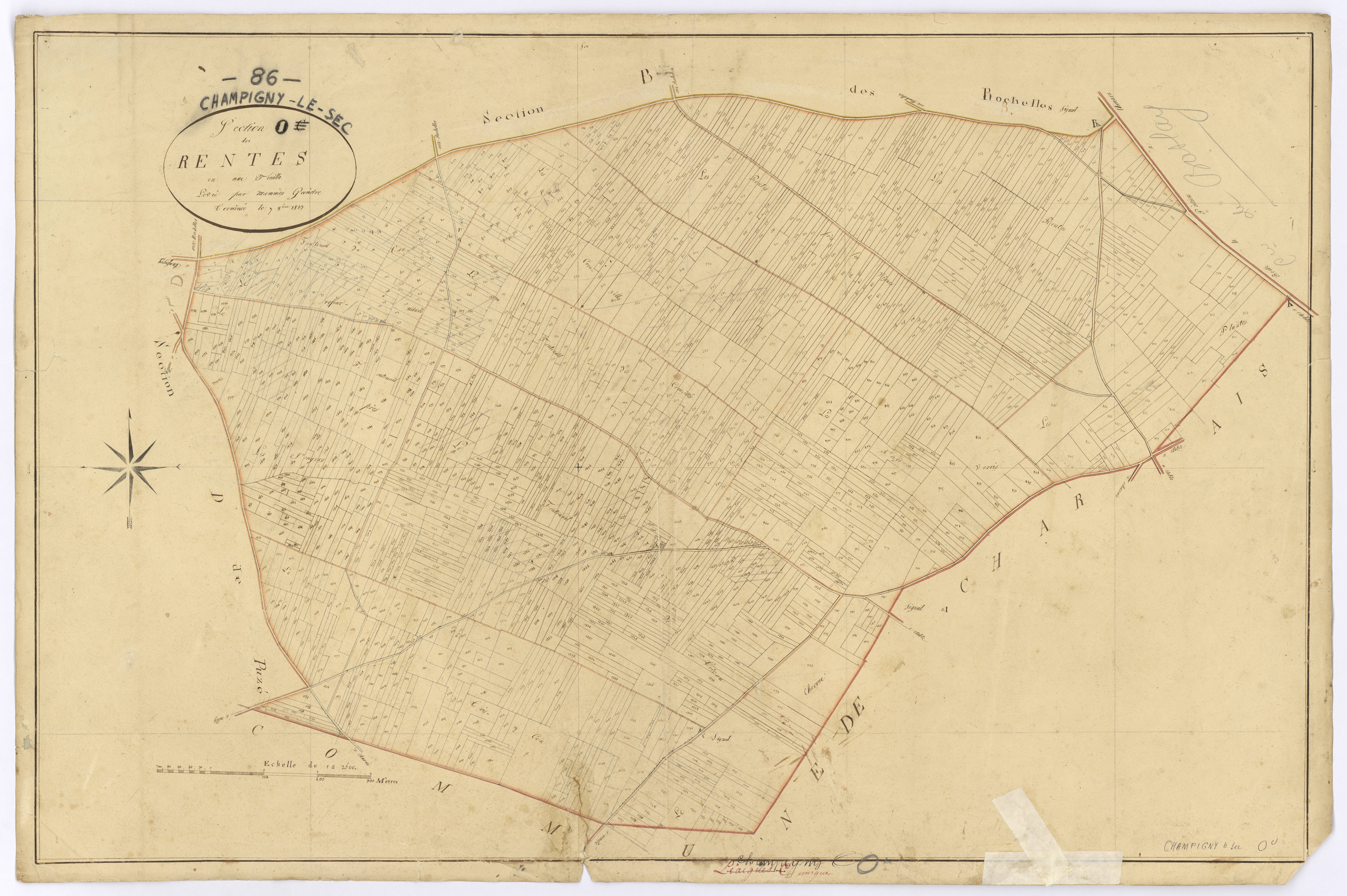 Champigny-le-Sec - FRAD086_cadastre Plans 